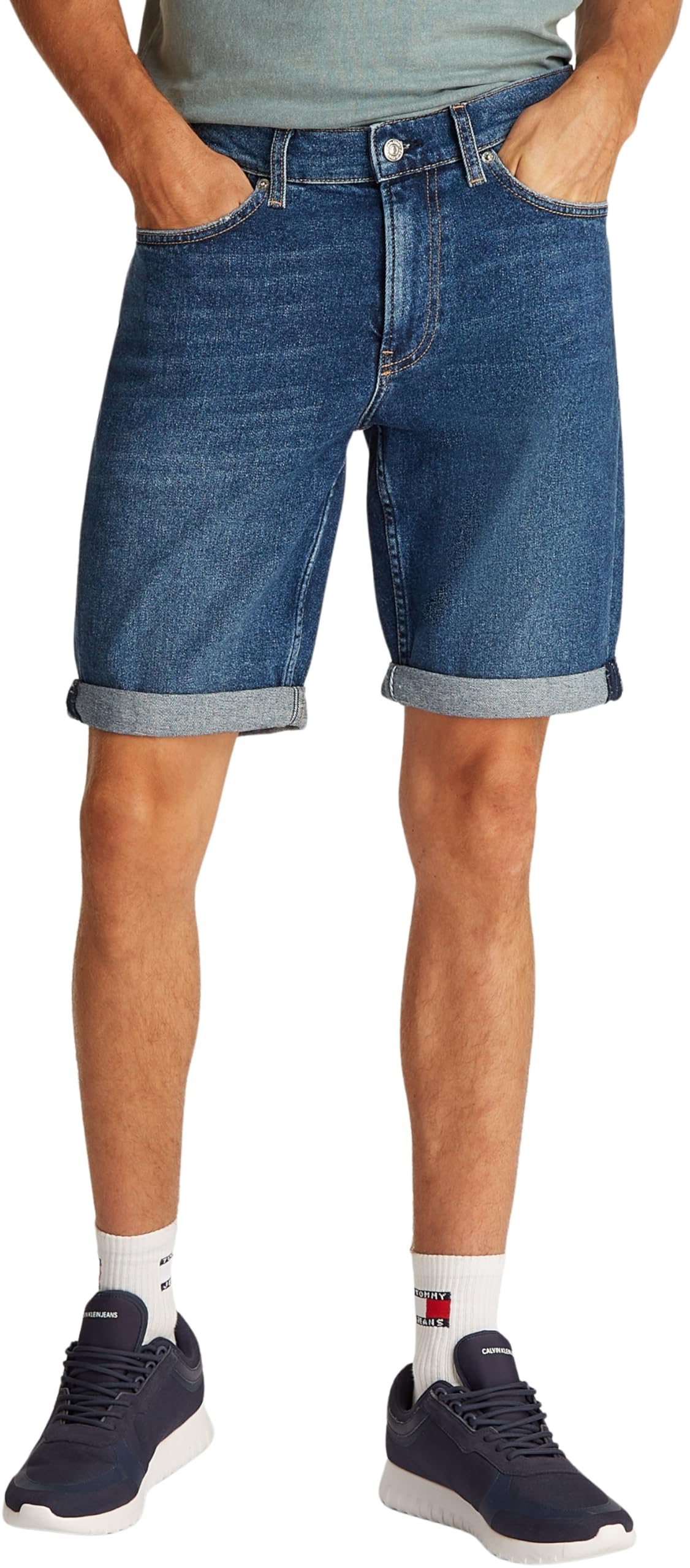 Slim Fit Kot Şort, J30J327184