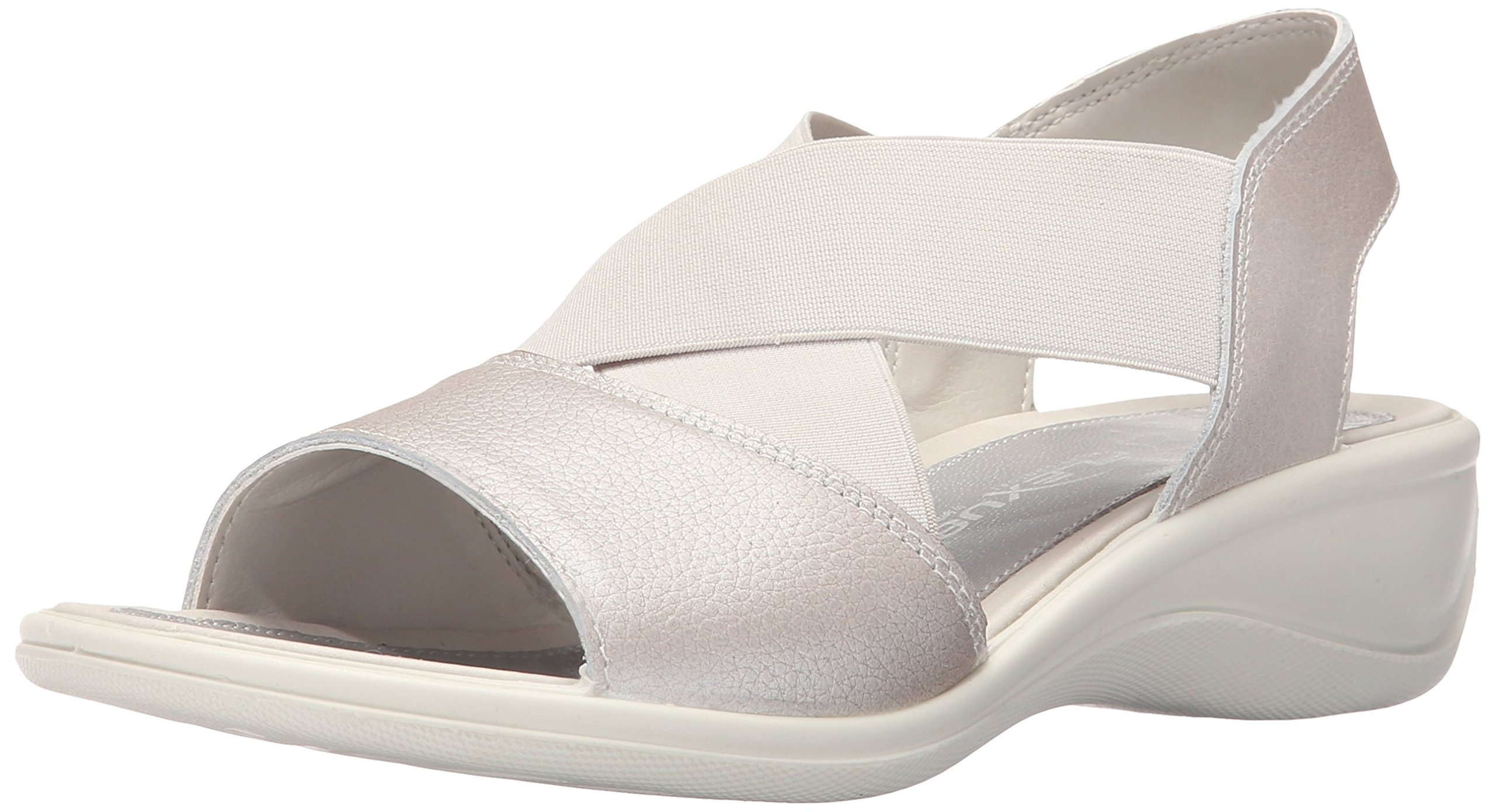 Spring StepFlexus by Spring Step Women's Emma Slide Sandal, Silver, 3 UK