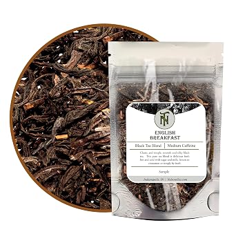 Nelsons Tea English Breakfast Loose Leaf Black Tea Assam Ceylon Flowery Orange Pekoe Blend Bold Malty Morning Tea Sample