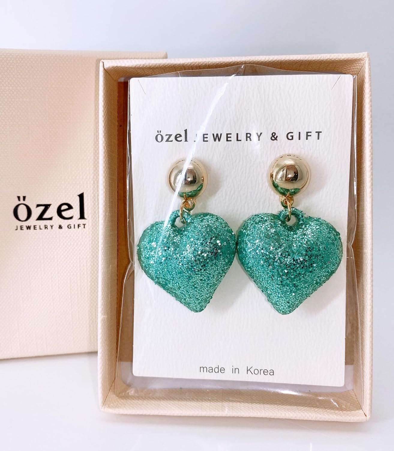 OZEL Heart Earrings Dangling, Valentine Earrings for Women, Pink Heart Accessories, Lightweight Glitter Statement Jewelry Gifts - Image 7