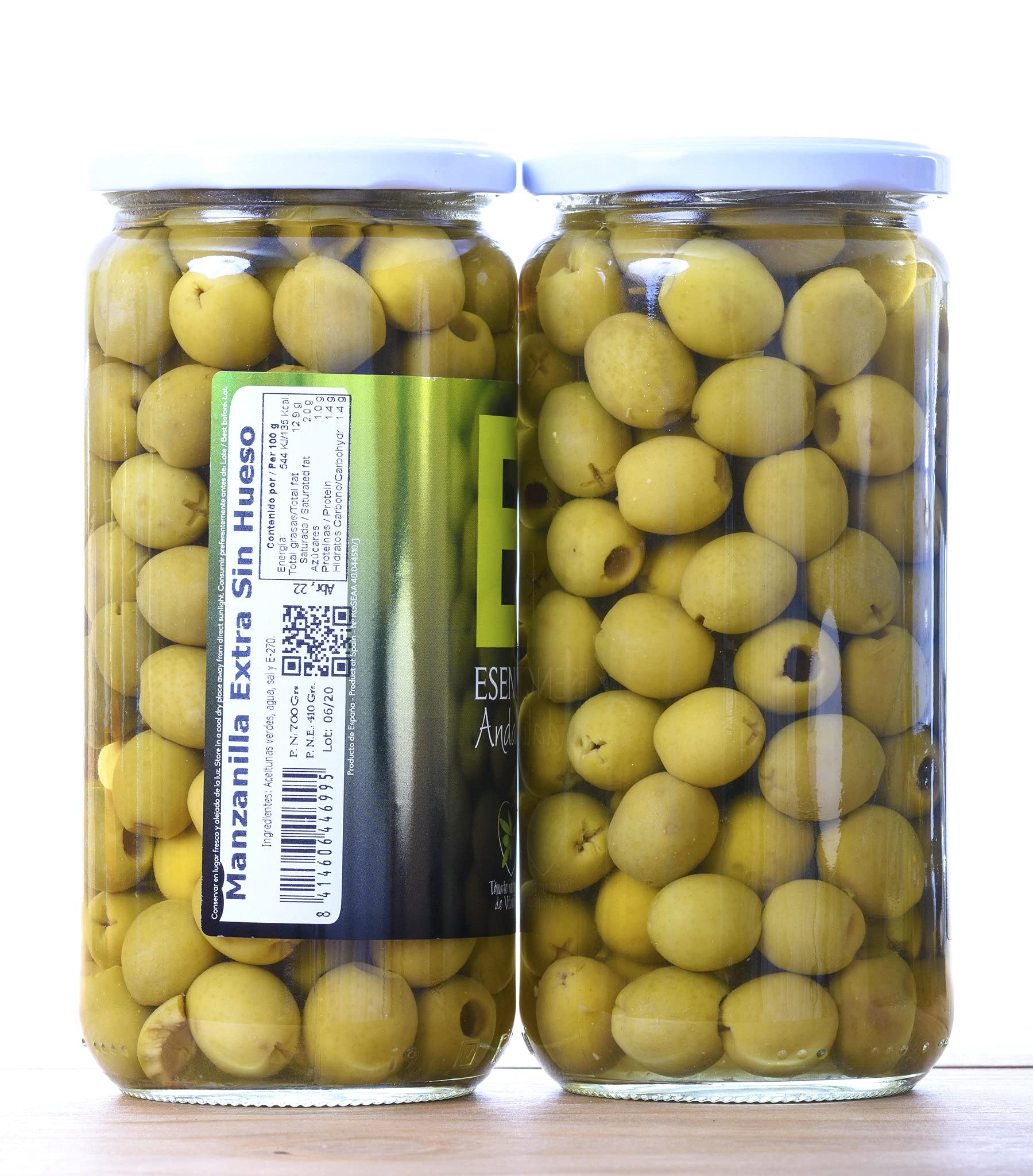 Aceituna verde Manzanilla Extra sin hueso Esencia Andalusí sabor Anchoa. Categoria Gourmet 700 grs — view 2