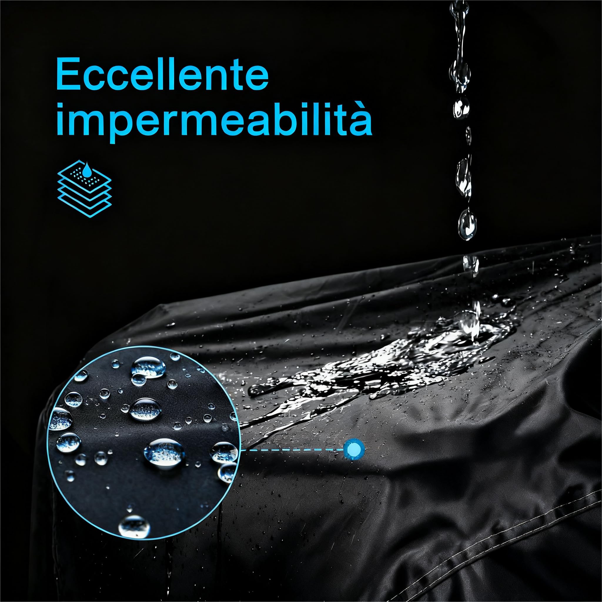 ZUAPEV Telo Copri Bicicletta da Esterno Impermeabile, Telo Copribicicletta Esterno 210D Copertura Biciclette, Copribici Pioggia Custodia Bici de Corsa/MTB/Elettrica/Pieghevole/Bambino,195x70x110cm