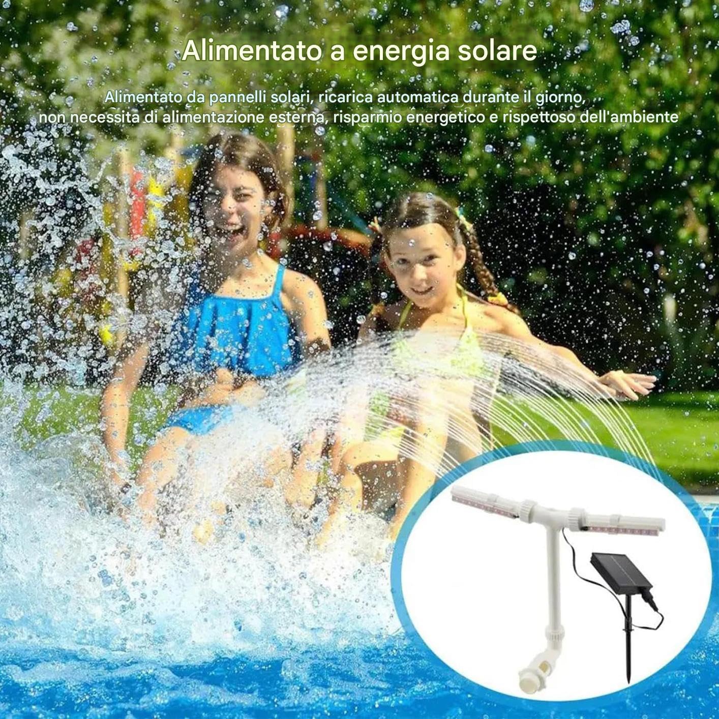 Fontaine pour piscine à énergie solaire, arroseur à double pulvérisation