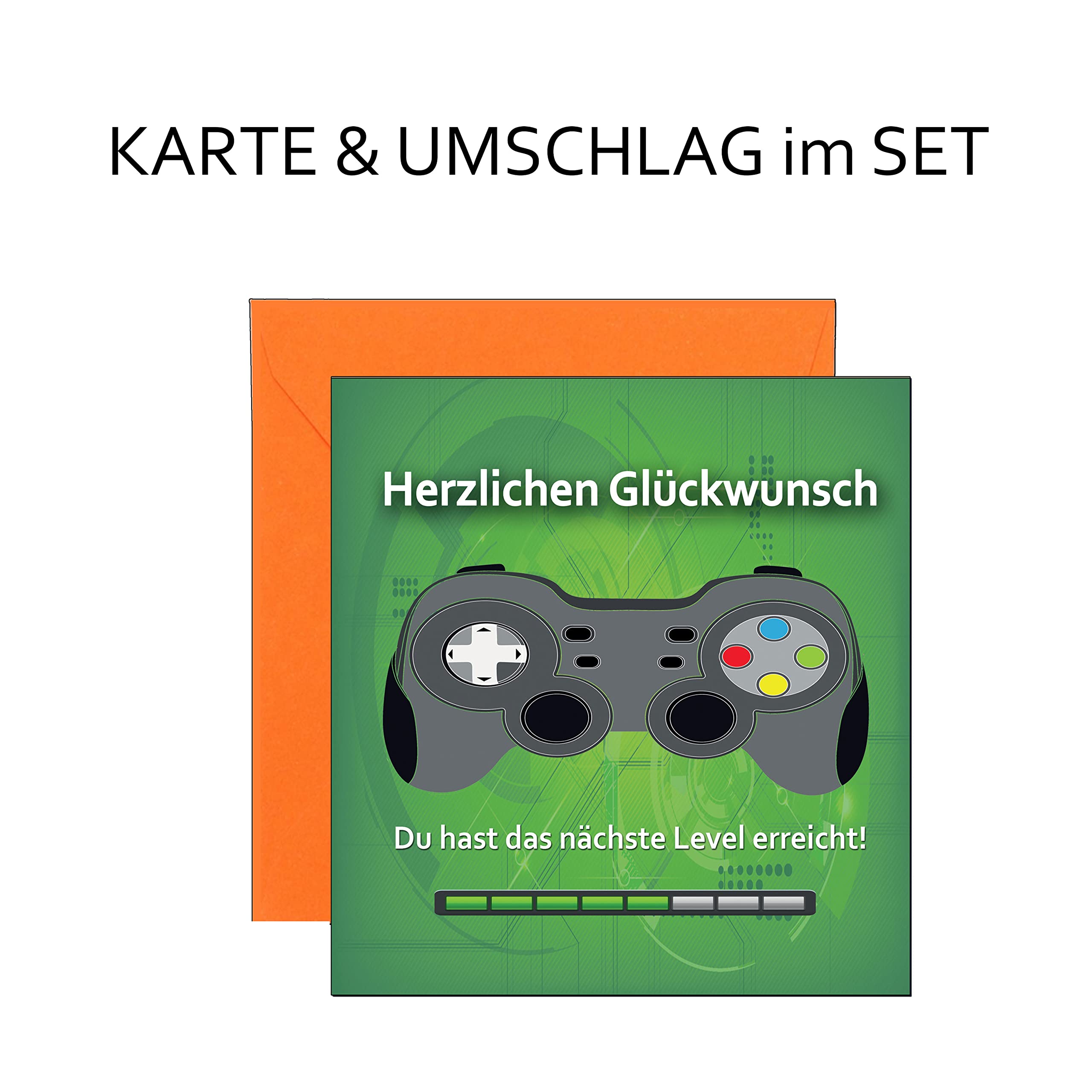 Geburtstagskarte Zum 8. Geburtstag, You Have Reached Level 8, Grußkarte