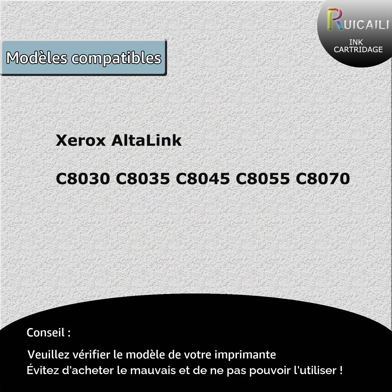 C8030 C8035 C8045 C8055 C8070 Cartouche de toner de rechange pour imprimante Xerox Work with AltaLink C8030 C8035 C8045 C8055 C8070 (4, noir, cyan, magenta, jaune)