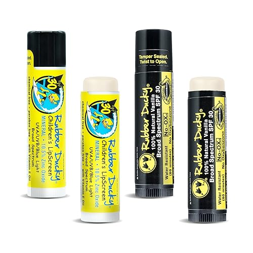 Rubber Ducky SPF 30 Bálsamo labial mineral natural 10.5% no nano óxido de zinc Protector solar hidratante para labios. Protección solar de amplio