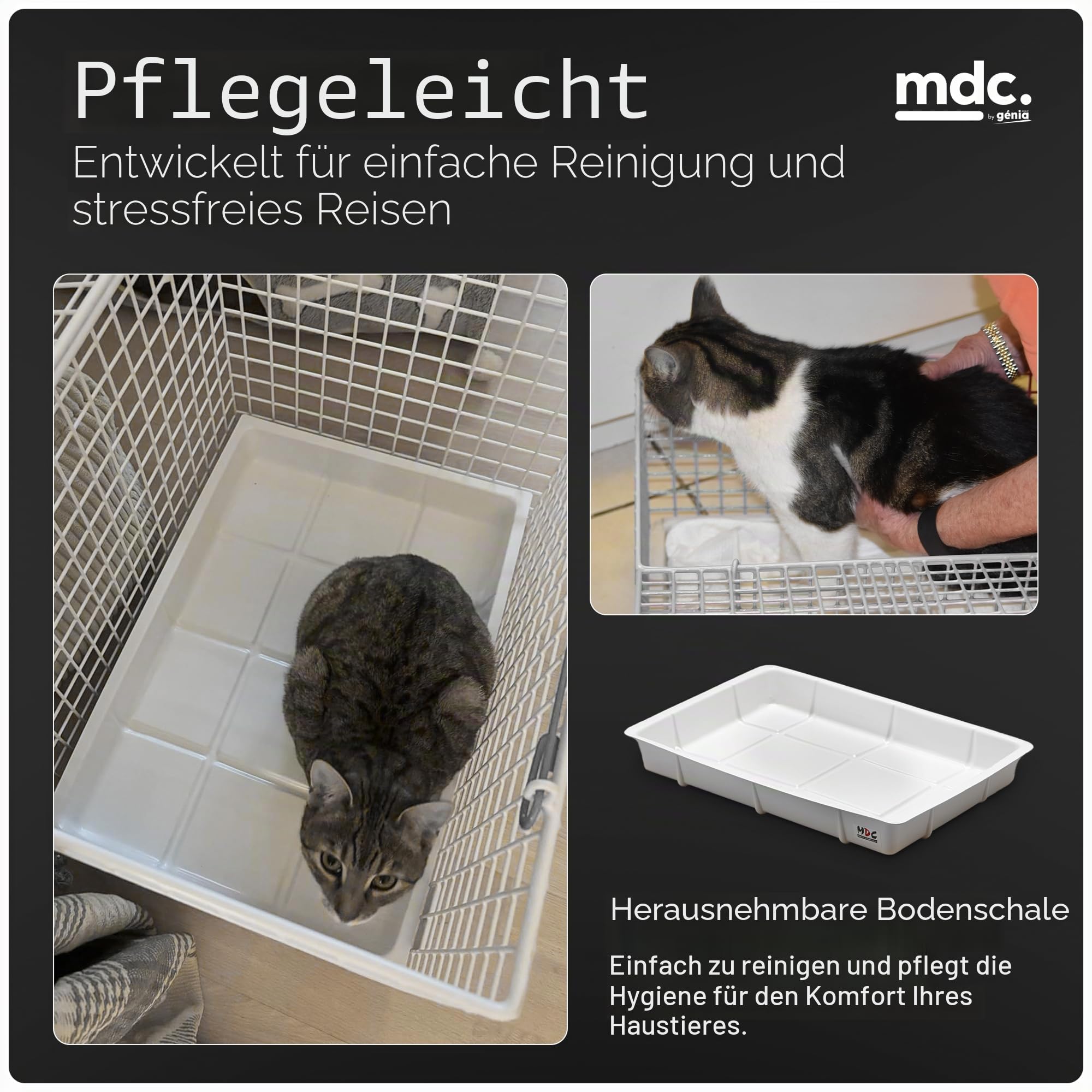 MDC P236-350 Cat Carrying Basket White Katzenkorbträger