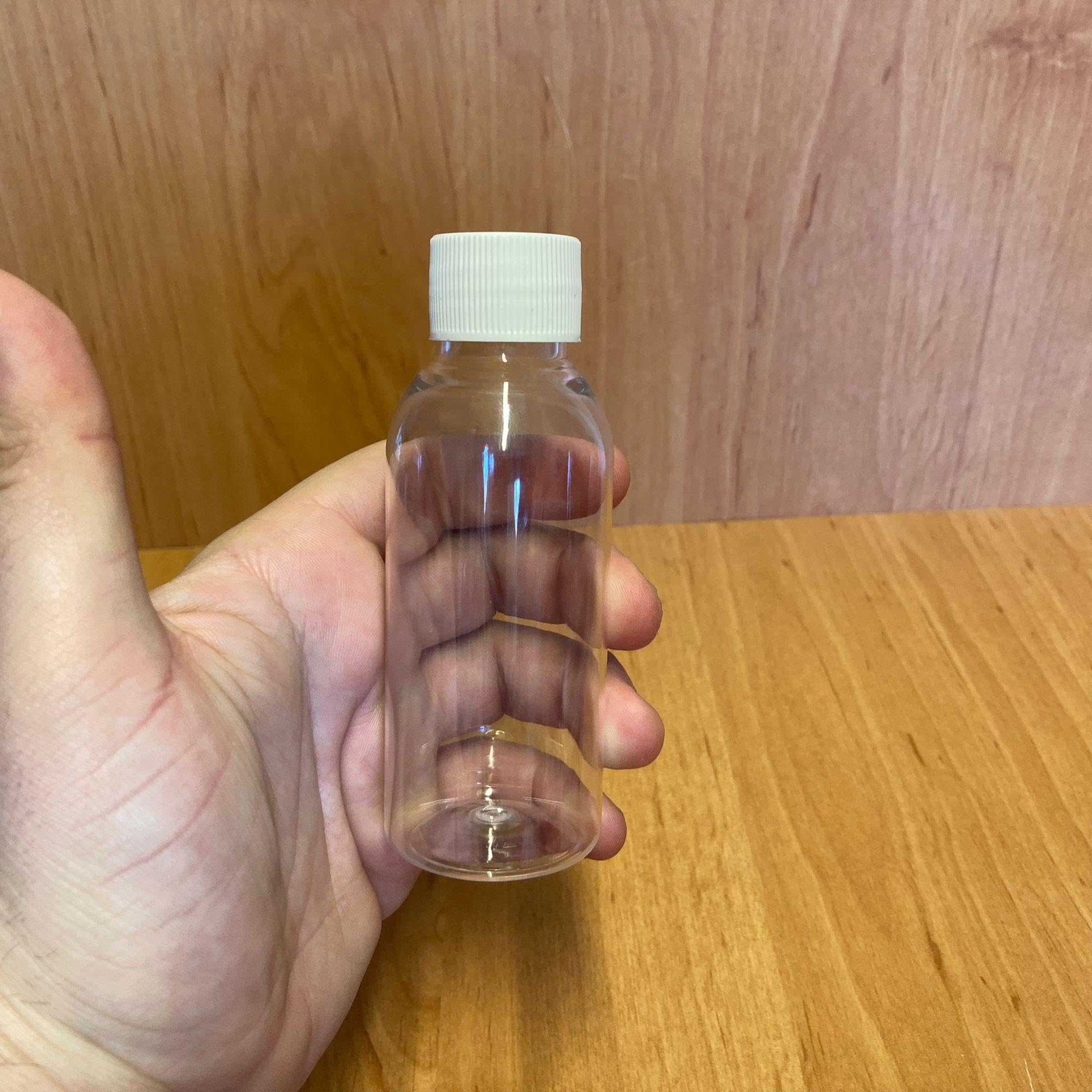 100 cc Plastik Sert Şişe - Beyaz Kapaklı- 100ml Şeffaf Plastik Şişe - x 10 Adet