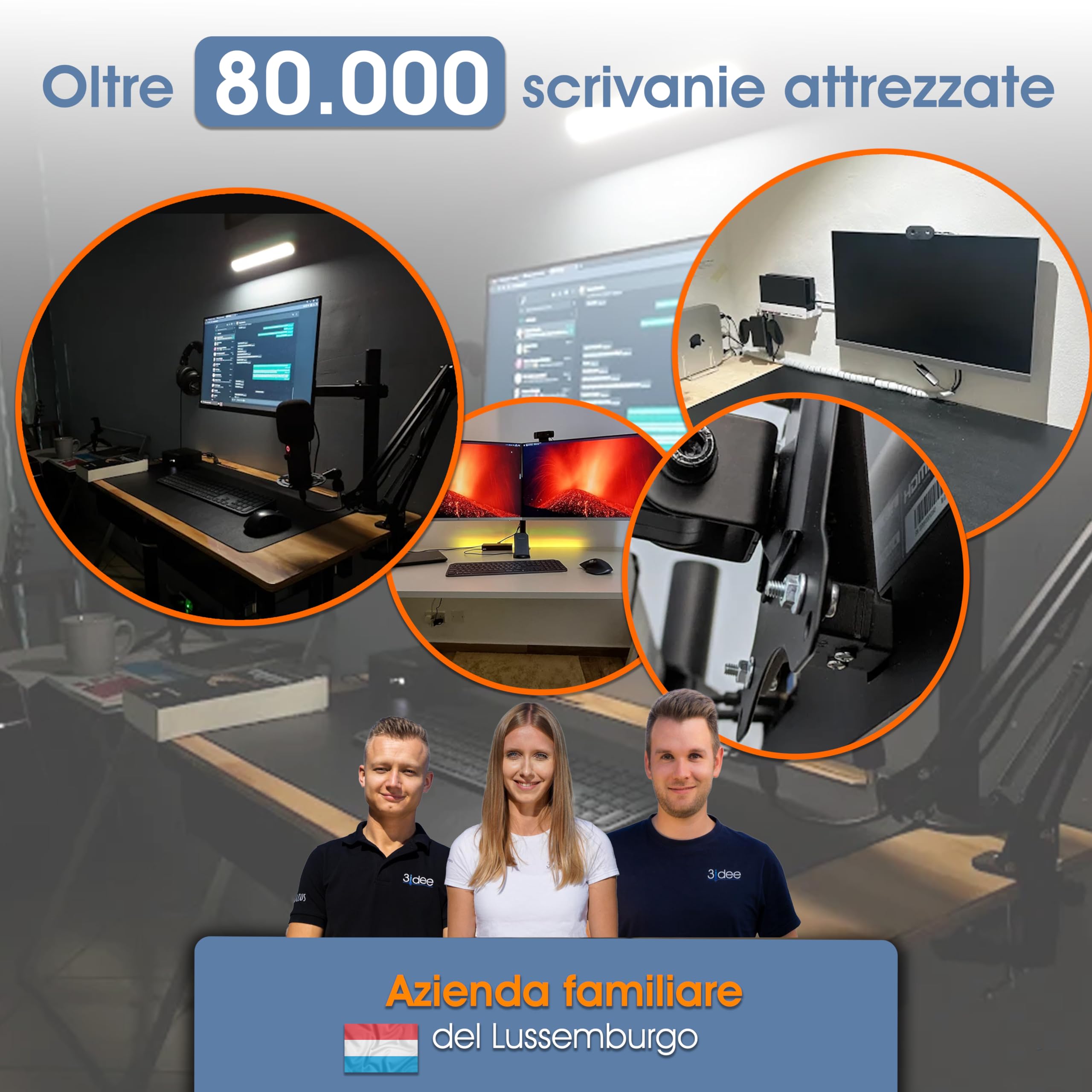 3IDEE Pacchetto adattatori VESA per Monitor HP Serie 5 e MF (524sa, 524sf, 524sw, 527sa, 527sf, 527sw, 532sf, M22f, M24f, M27f, M32f) - Adattatore per Supporto Monitor 75x75 mm - 2 pz.