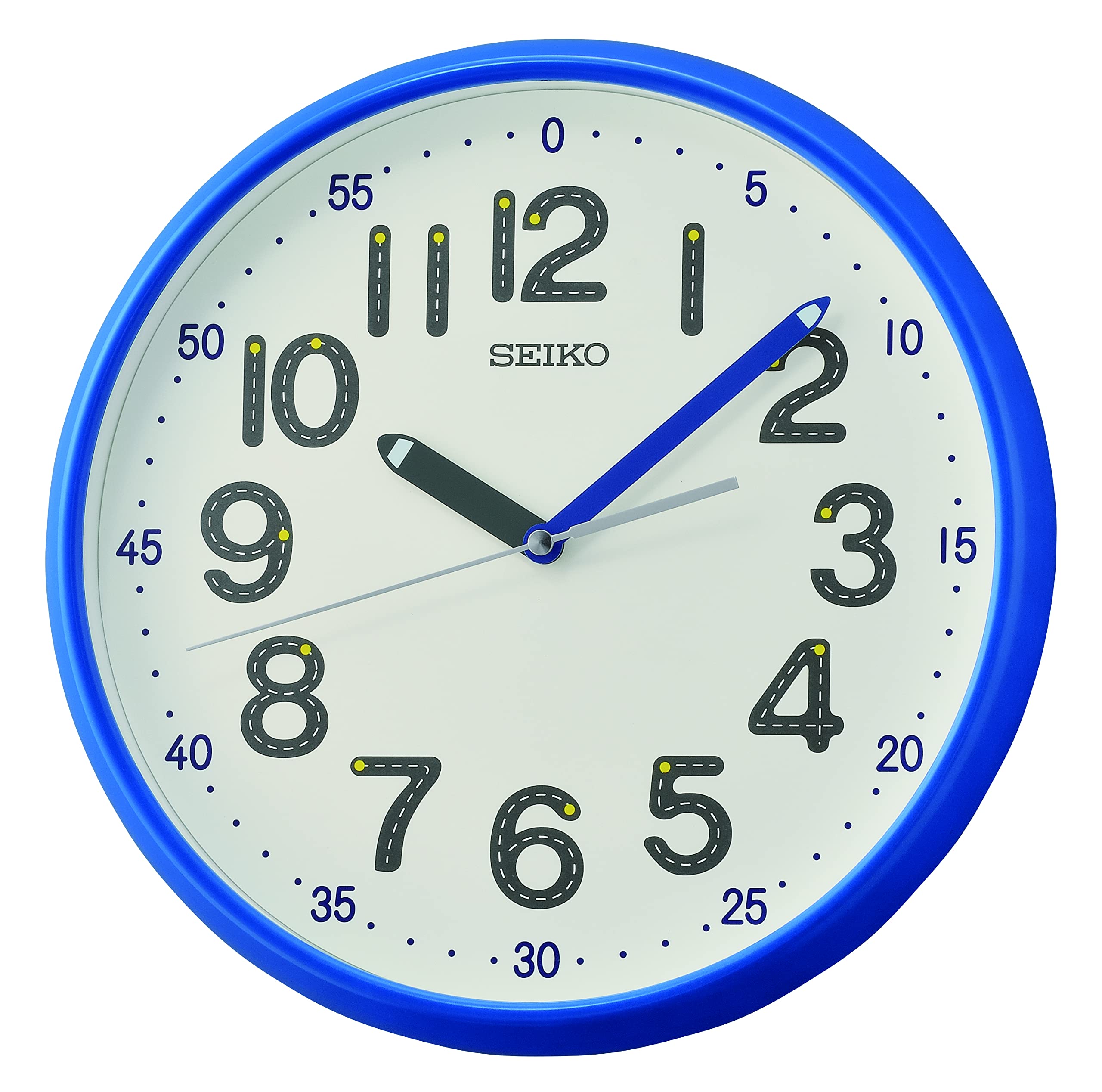 Seiko Orologio da parete in plastica blu QXA793L