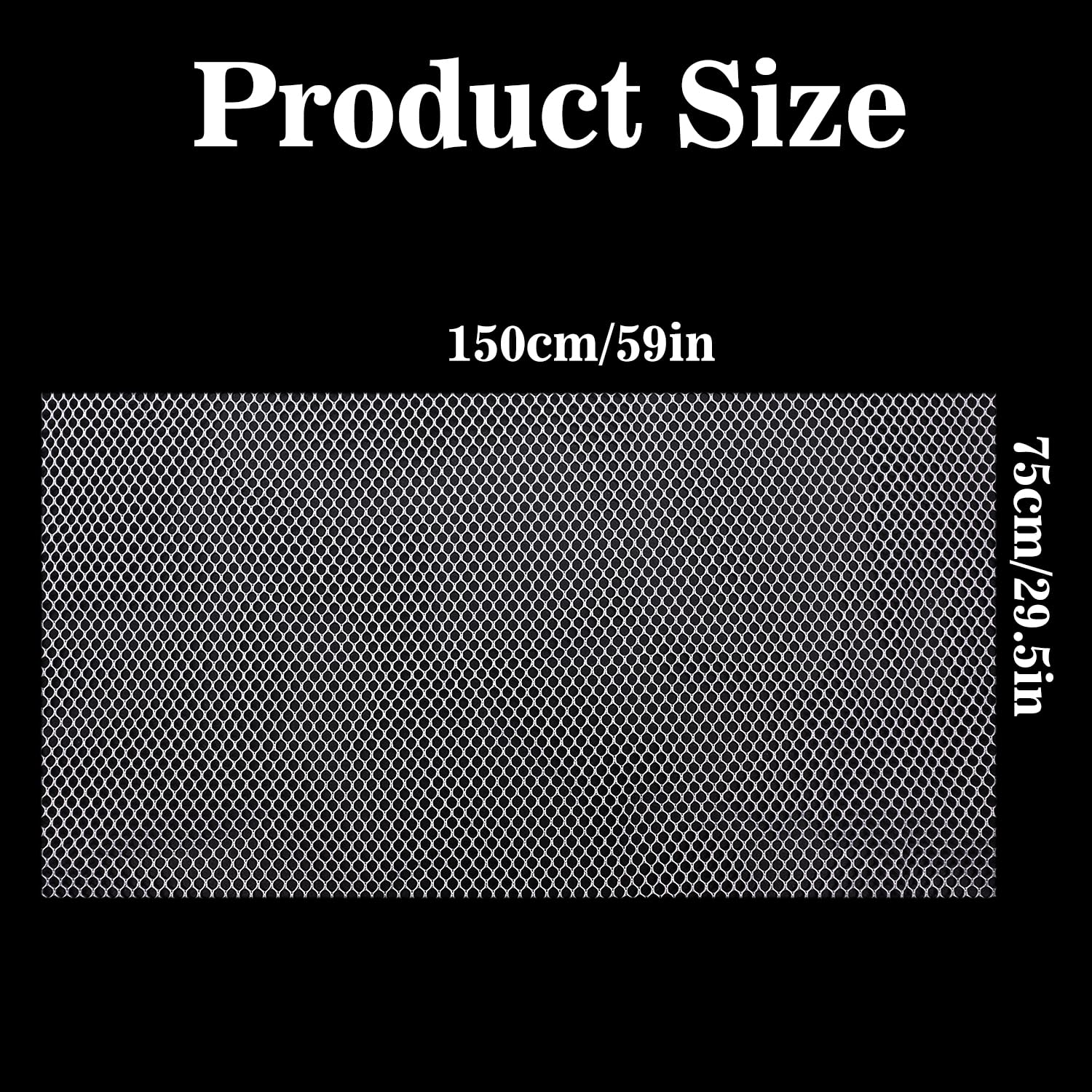 29.5 x 59 Inch White Mesh Fabric Slightly Stretchy for Sewing Projects, Shopping Bag, Backpack Pocket and Straps and Netting Clothes - Image 3