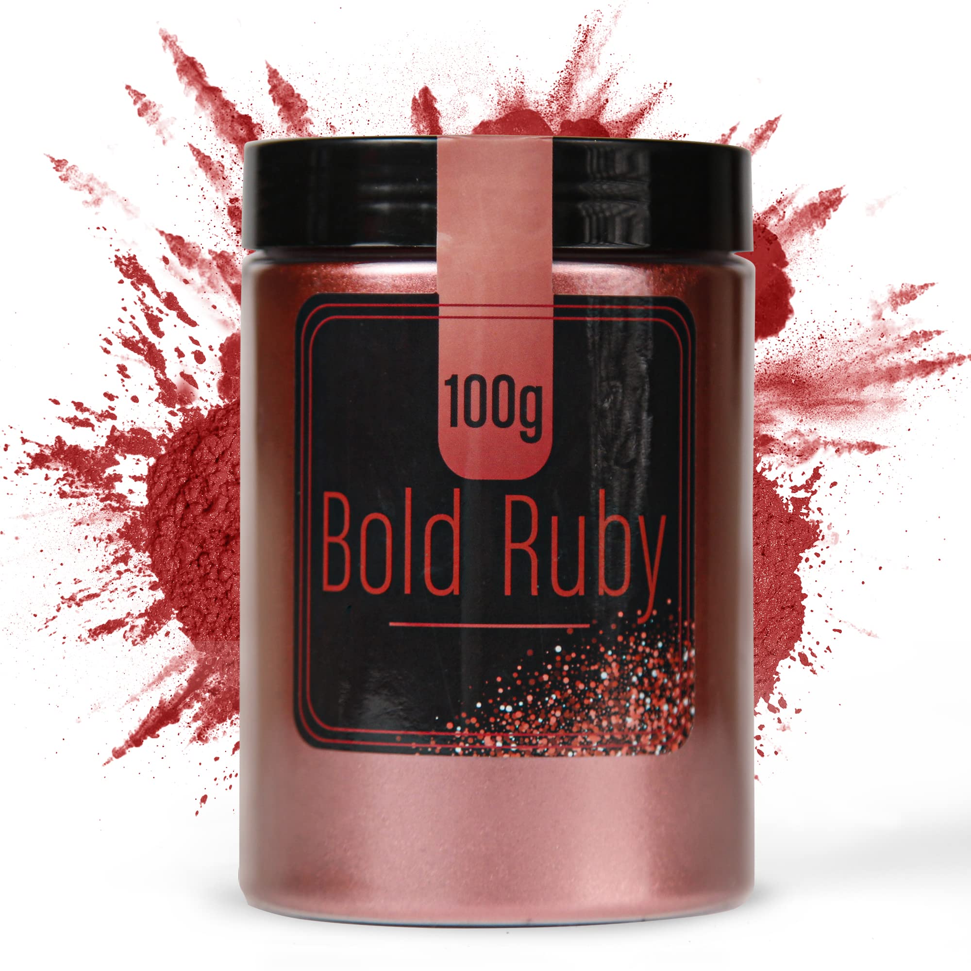 Buy Bold Ruby Red Mica Powder for Epoxy Resin Art, Massive 100g Jar
