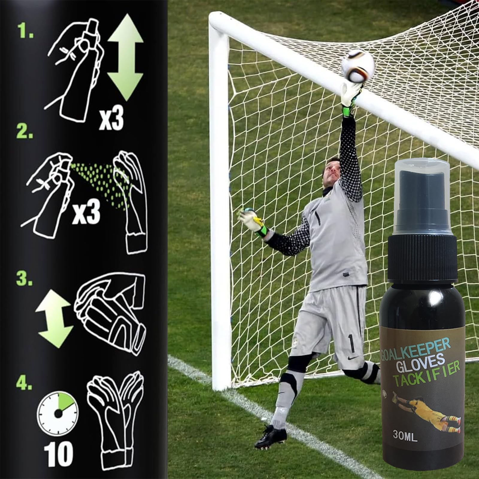 Spray Grip Pour Gants De Gardien De But - Spray Collant Antidérapant 30ml Pour Football