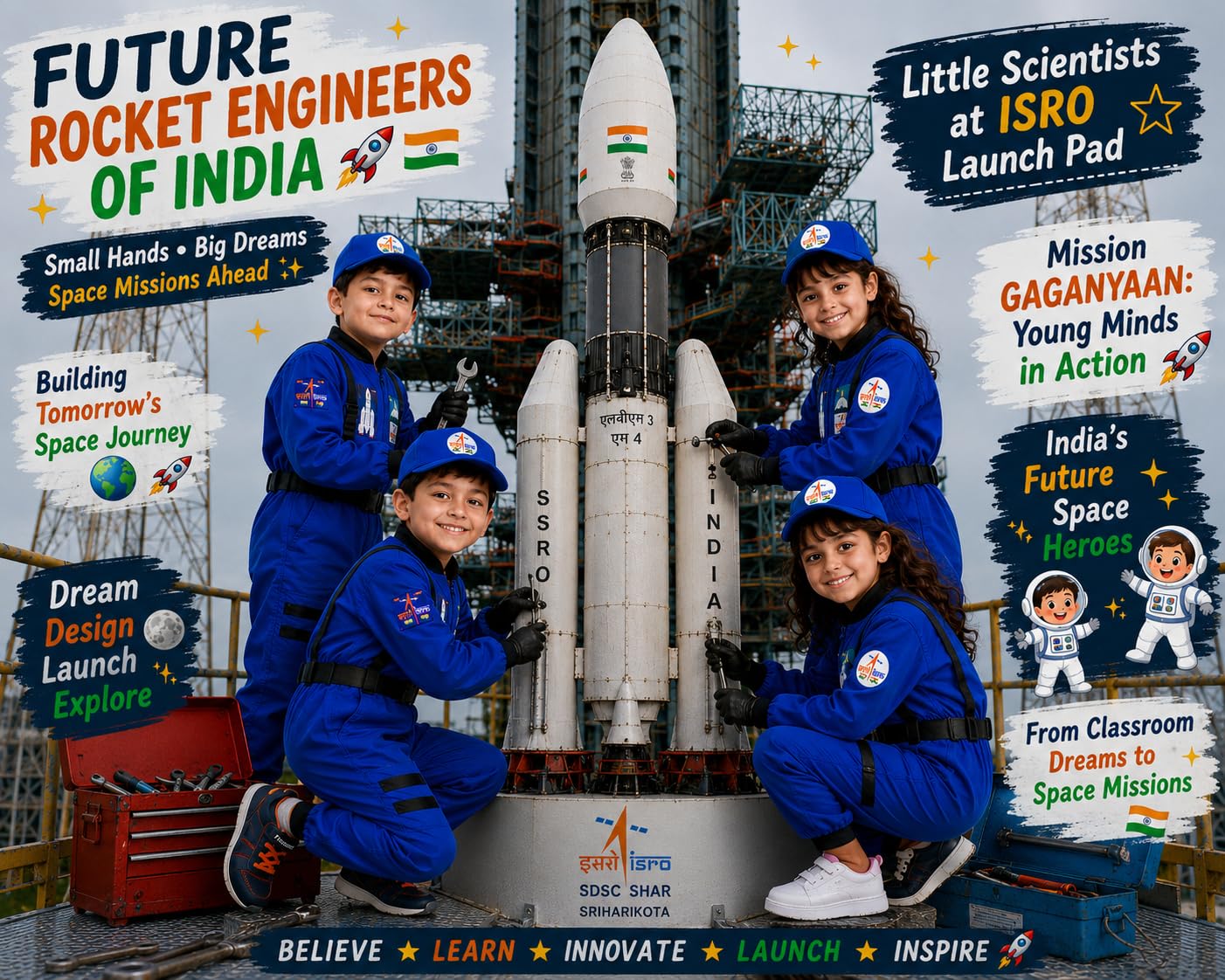 Rudra Fancy Dress Astronaut costumes for kids | astronaut dress for boys & girls | fancy dress competition for age group 3 to 12 yrs (C - Blue Astronaut, 3-4 Years) 4