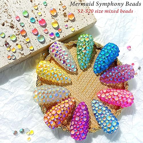 Miniatura 3 de NAISKA 120 diamantes de imitación de cristal blanco sinfonía para uñas, con parte trasera plana, piedras preciosas de cristal multiformas, cristales