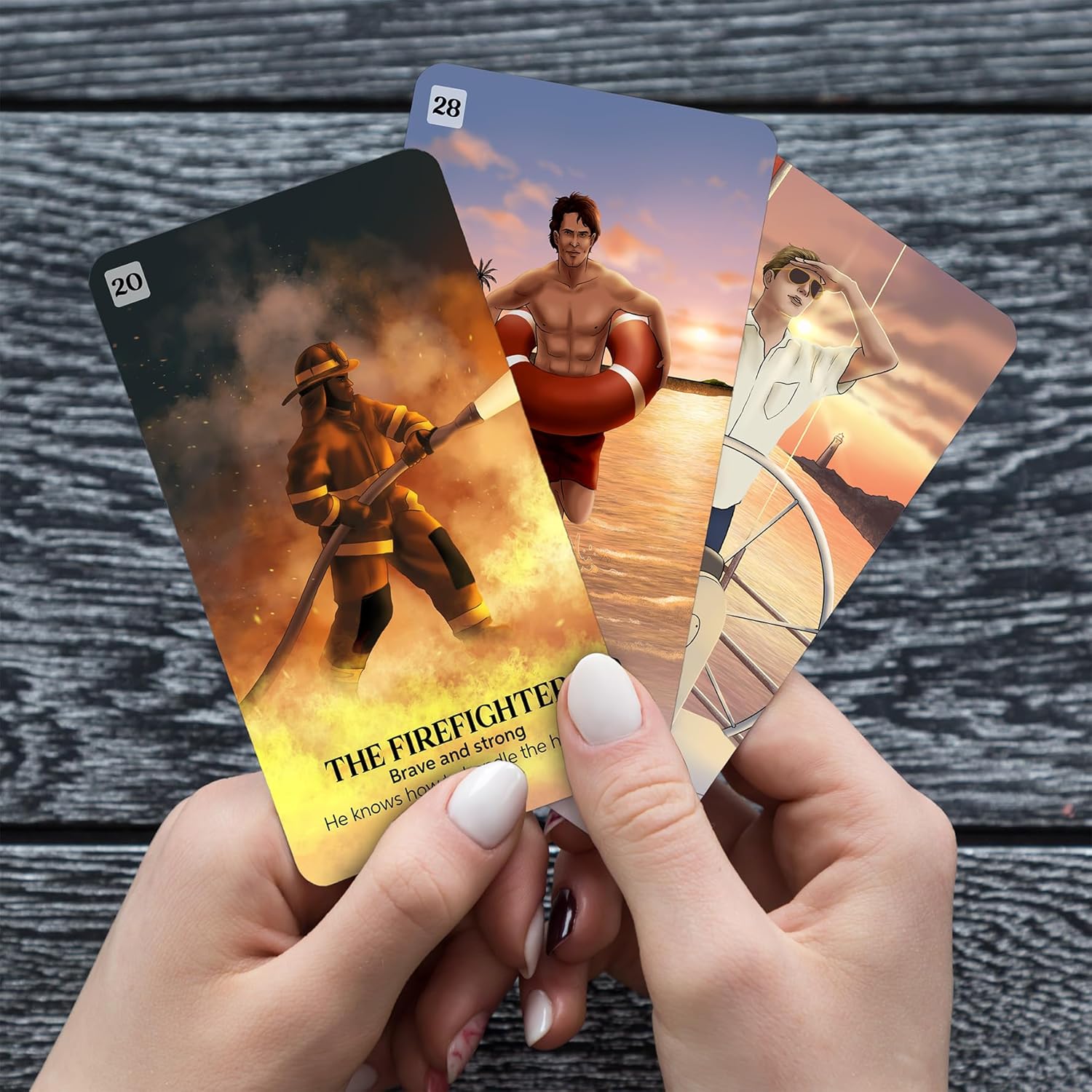 Charming Fools & True Lovers - Universal Masculine Insight, Love Oracle Cards with Guidebook, Love Messages Oracle Cards Decks, Life Situation Tarot, Twin Flames Tarot Deck - Image 2