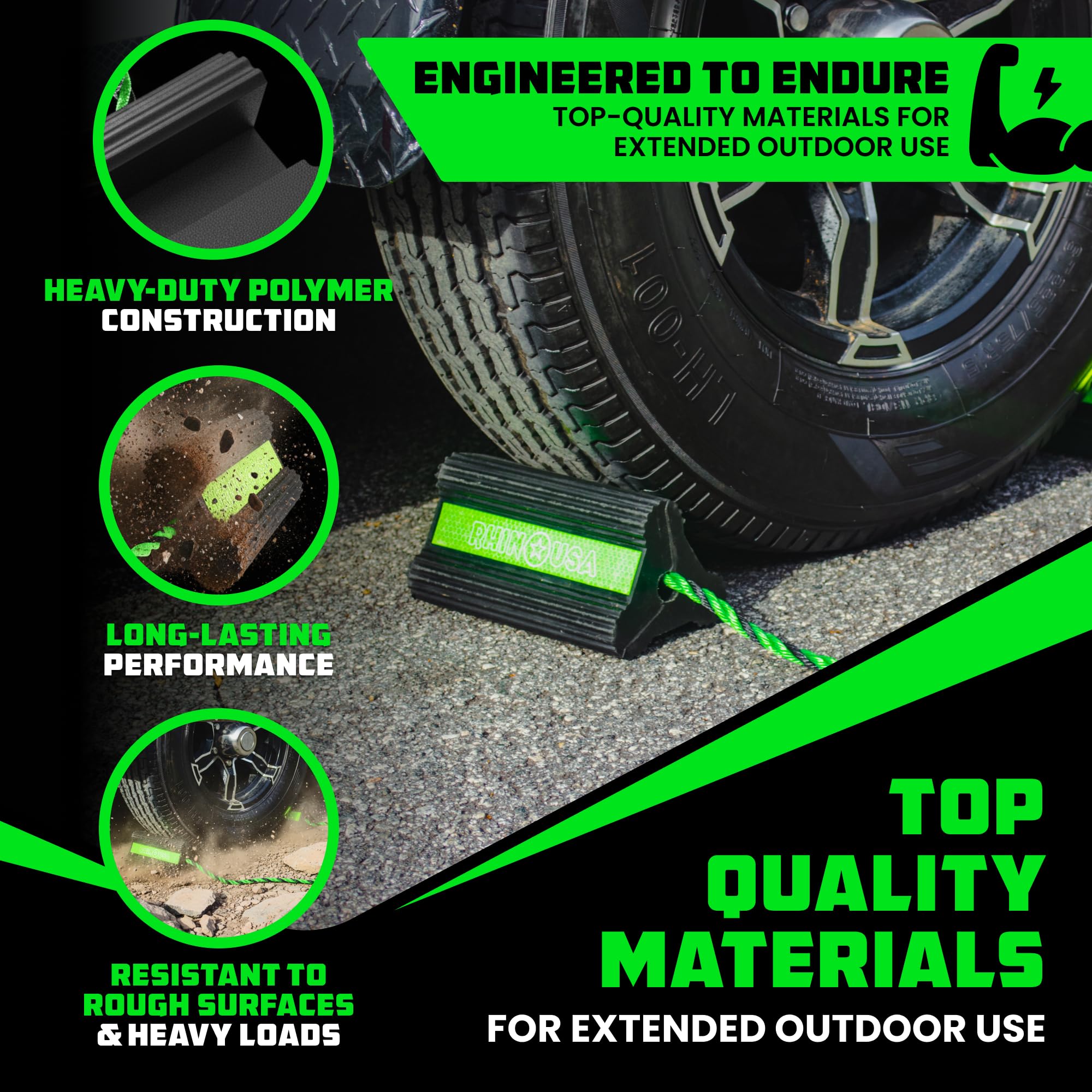 Rhino USA Heavy Duty Wheel Chocks - Secure Your Vehicle -3 Rhino USA Heavy Duty Wheel Chocks - Secure Your Vehicle -3
