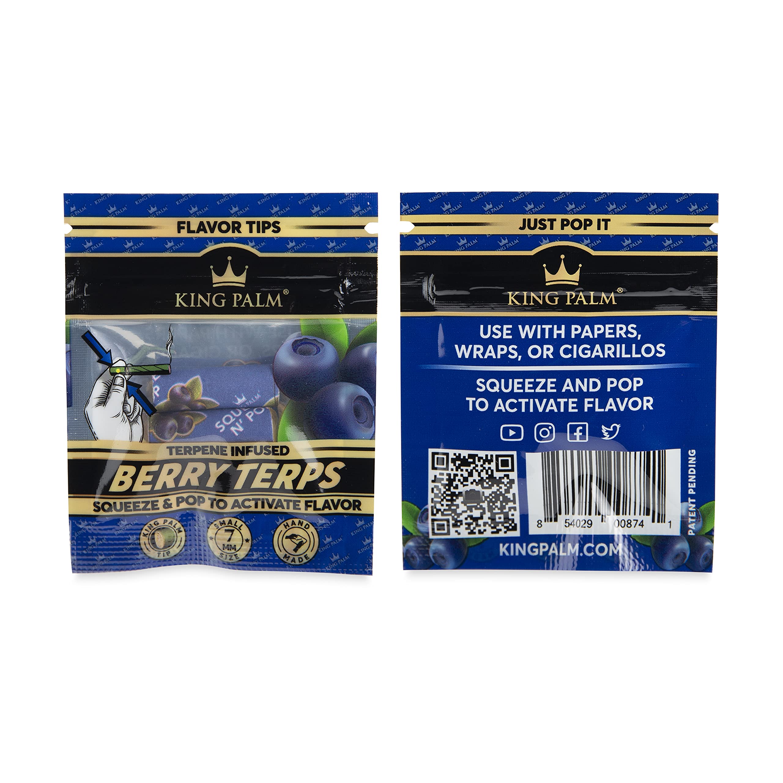 Buy King Palm Flavors Filter Tips Berry Terps 50ct Display Flavored