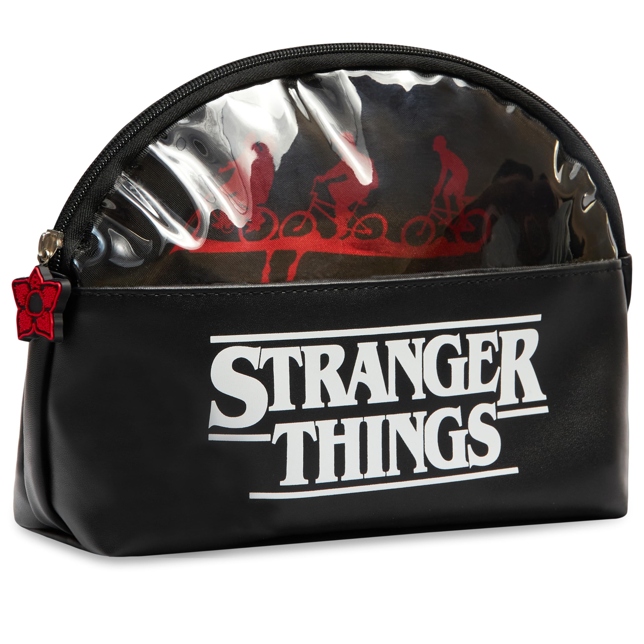 Stranger Things Wash Bag for Women Men Teenagers Makeup Bag Travel Toiletry Bag Gym Holiday Grooming - Gifts for Her (Black)