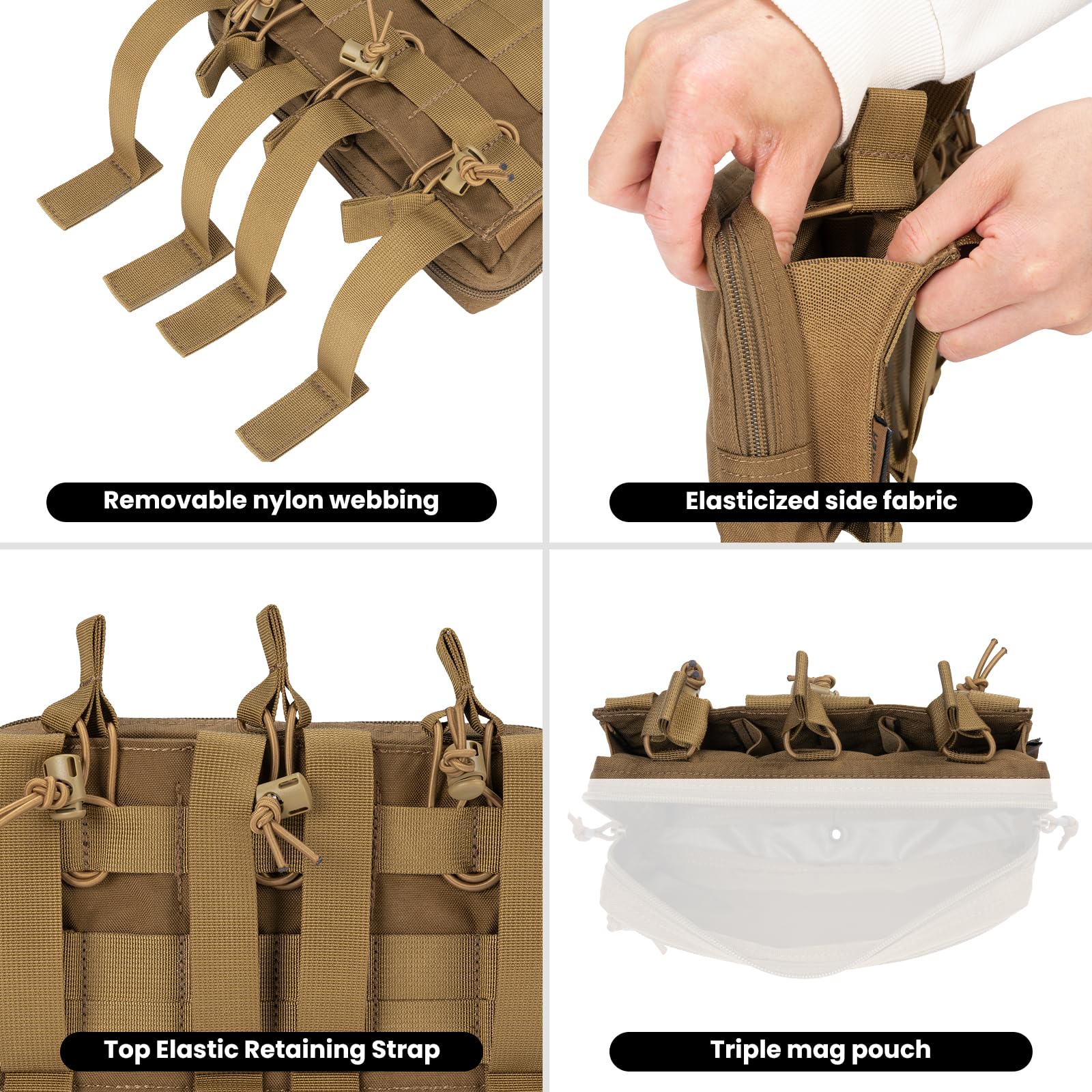 EXCELLENT ELITE SPANKER Pochette Actique pour Chargeur Sac de Rangement pour Chargeur Pochette Tactique Molle(COB)