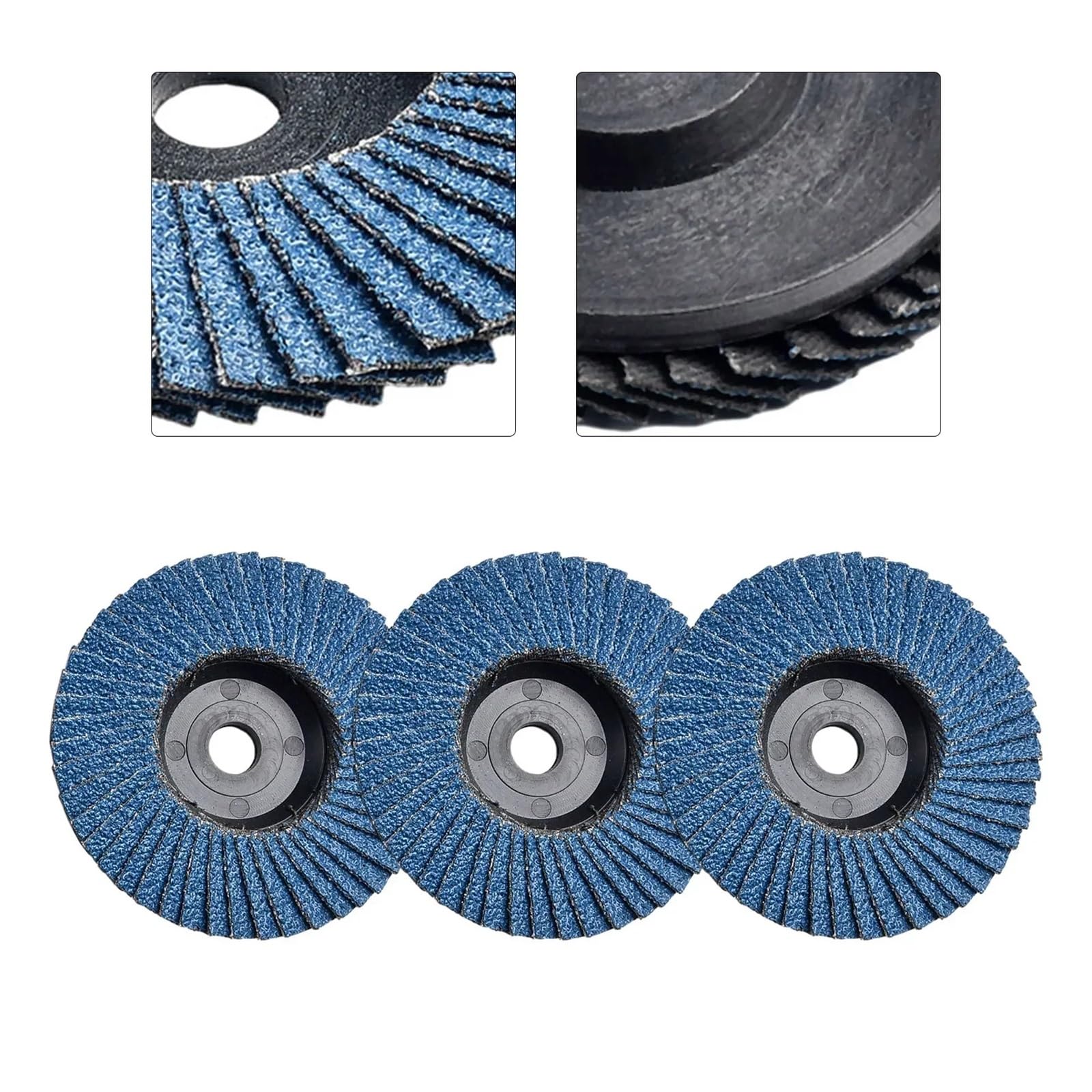 Winkelschleifer, 75 mm, 3 Zoll, Schleifwerkzeug, Körnung 40/60/120, Fächerscheibe für Winkelschleifen, Polierzubehör, 3 Stück (60 Grit)