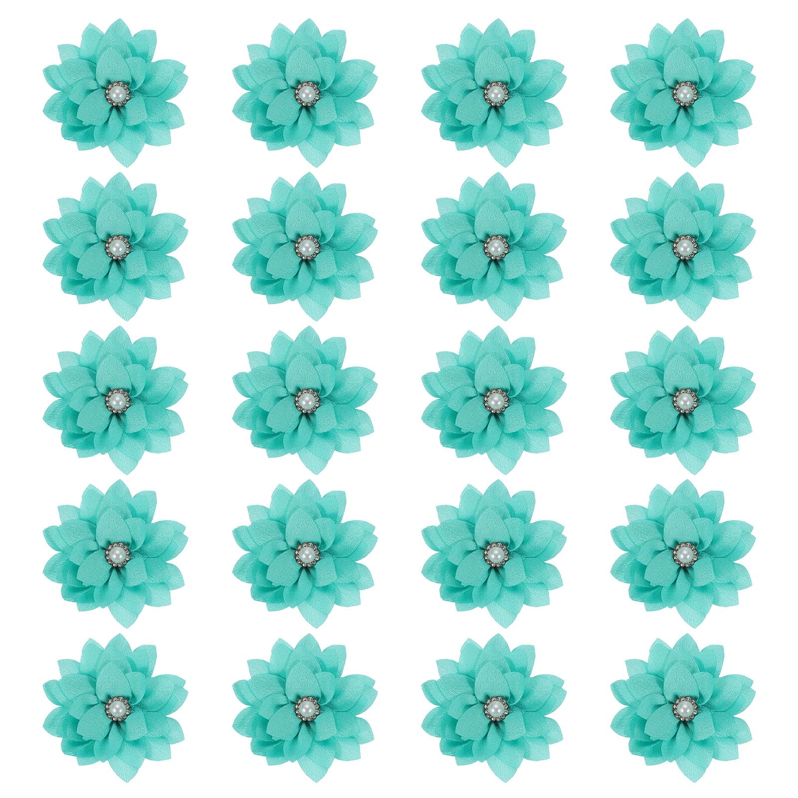 Broches fleurs en tissu bleu lac PATIKIL pour couture et loisirs créatifs