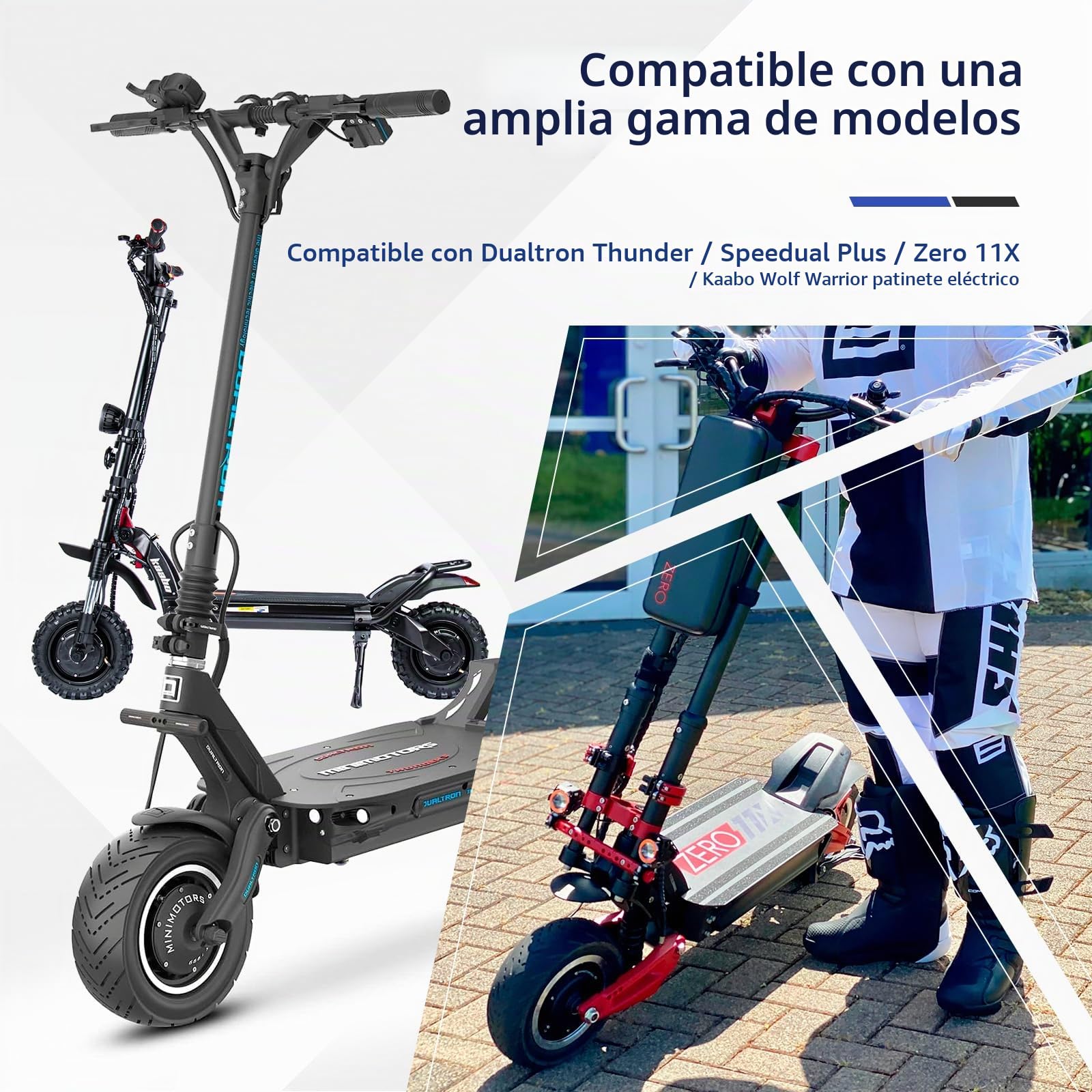 ulip 2PCS 90/65-6,5 neumáticos de carreras Slick neumáticos sin cámara para Dualtron Zero 11X Speedual Plus Scooter