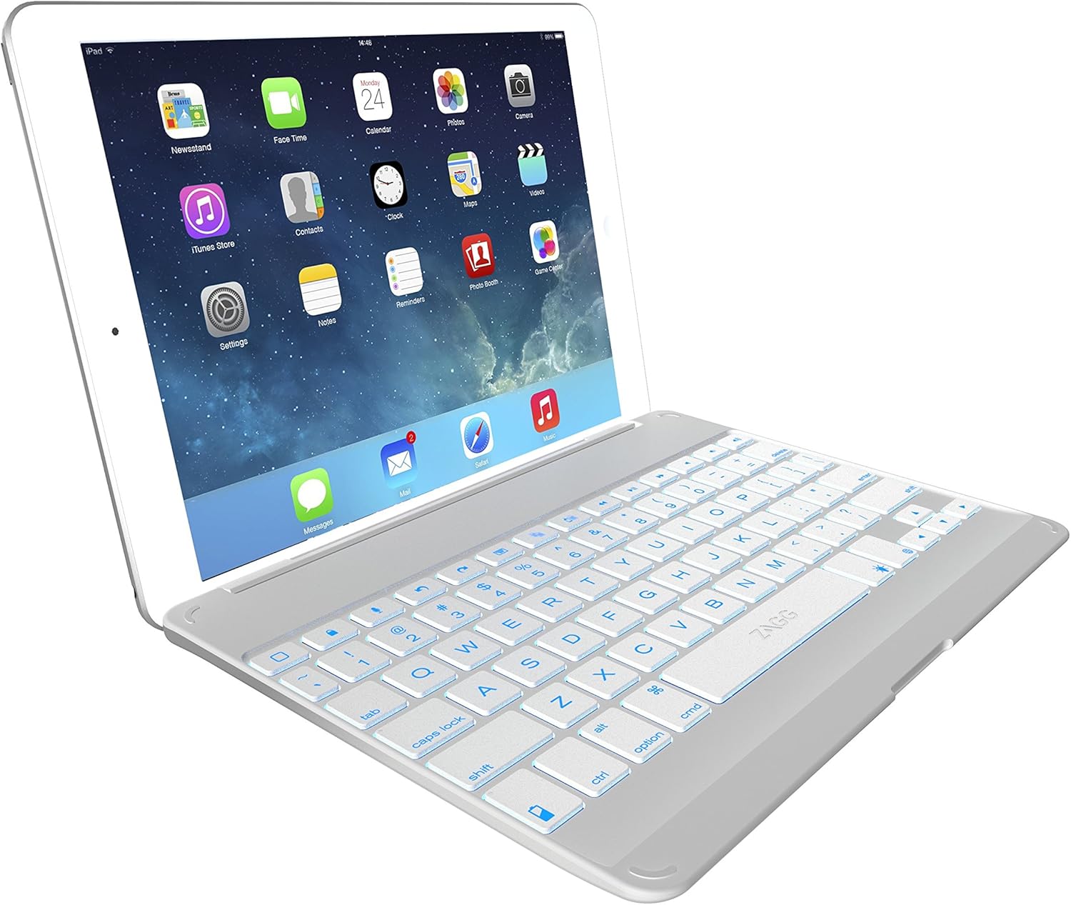 ZAGG Cover with Backlit Hinged Bluetooth keyboard for iPad