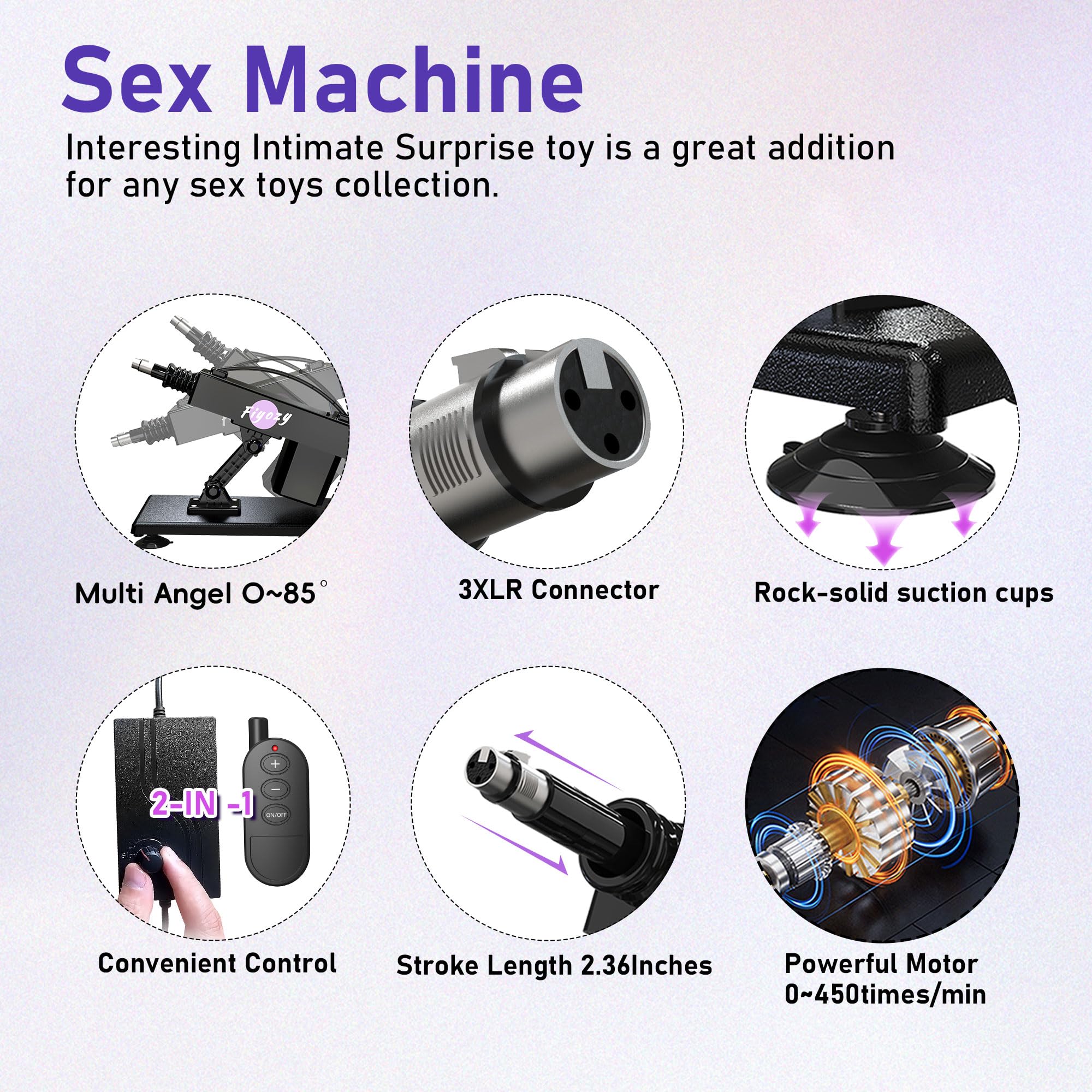 Sex Machine Automatic Dildo Machine for Women, Thrusting Sex Toys Fuck Machine with Remote Controller, Masturbation Machine Realistic Dildos with 3xlr Connector Adult Toys Vagina Anal Sex Stimulation: 7 SETS