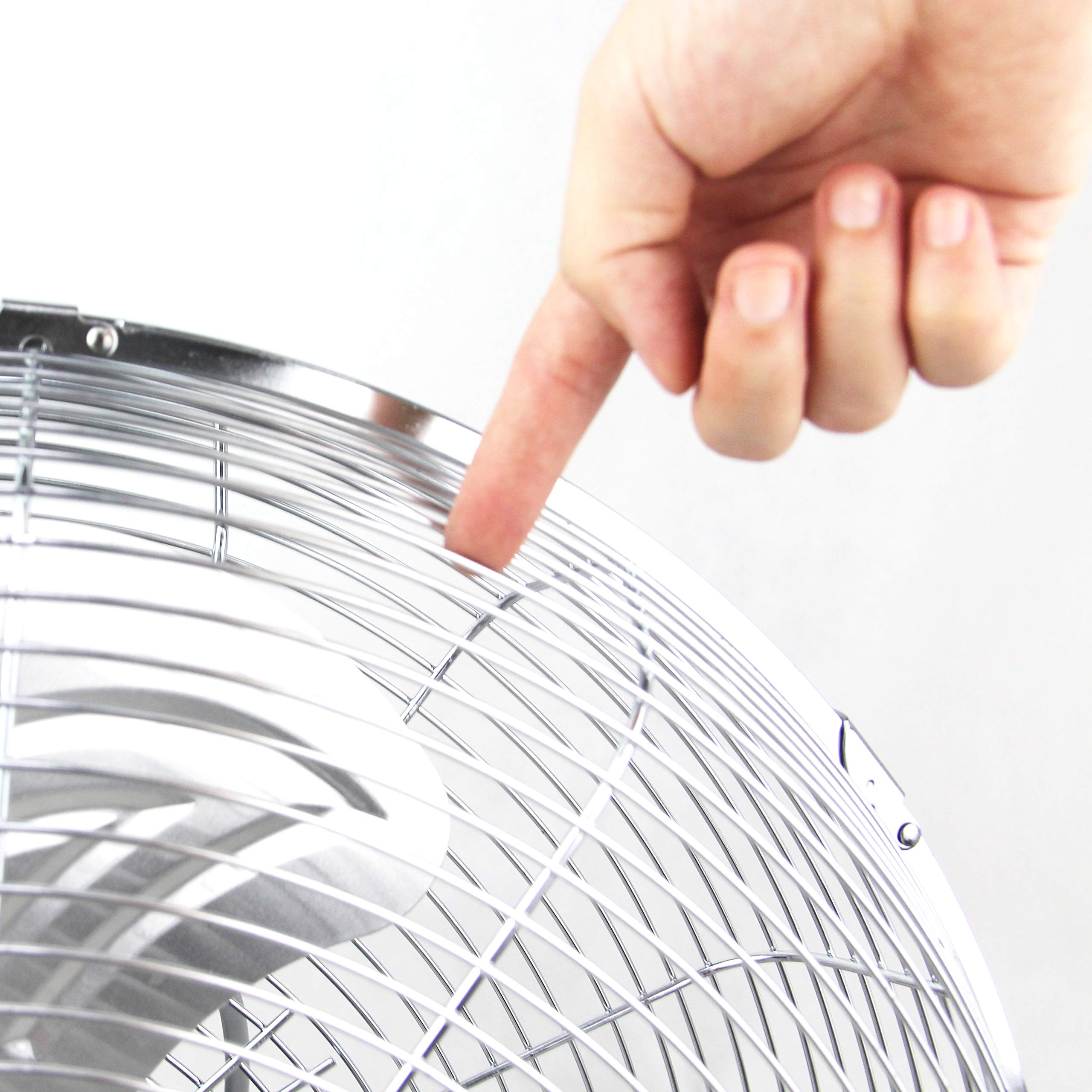 Metal floor fan 18" High velocity chrome gym free stand fan cooling fan