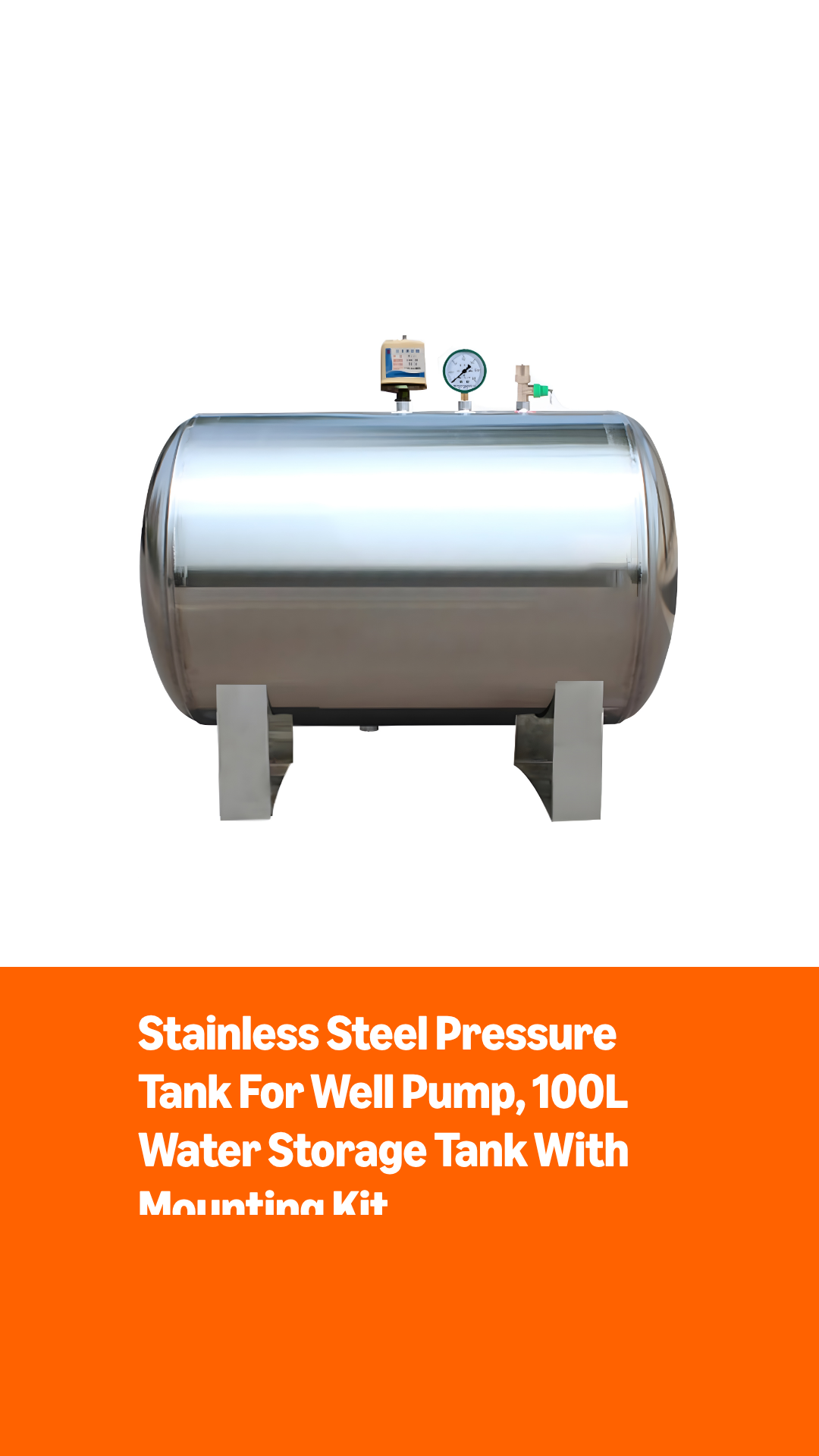 16 26 42 53 66 80 Gallon Water Pressure Tank Stainless Steel, Vertical Water Storage Bladder Containers for Well Pumps/Water System, Well Tanks Pressurized with Mounting Kit(60X40cm/23.6x15.7in(60L/16 16 26 42 53 66 80 Gallon Water Pressure Tank Stainless Steel, Vertical Water Storage Bladder Containers for Well Pumps/Water System, Well Tanks Pressurized with Mounting Kit(60X40cm/23.6x15.7in(60L/16