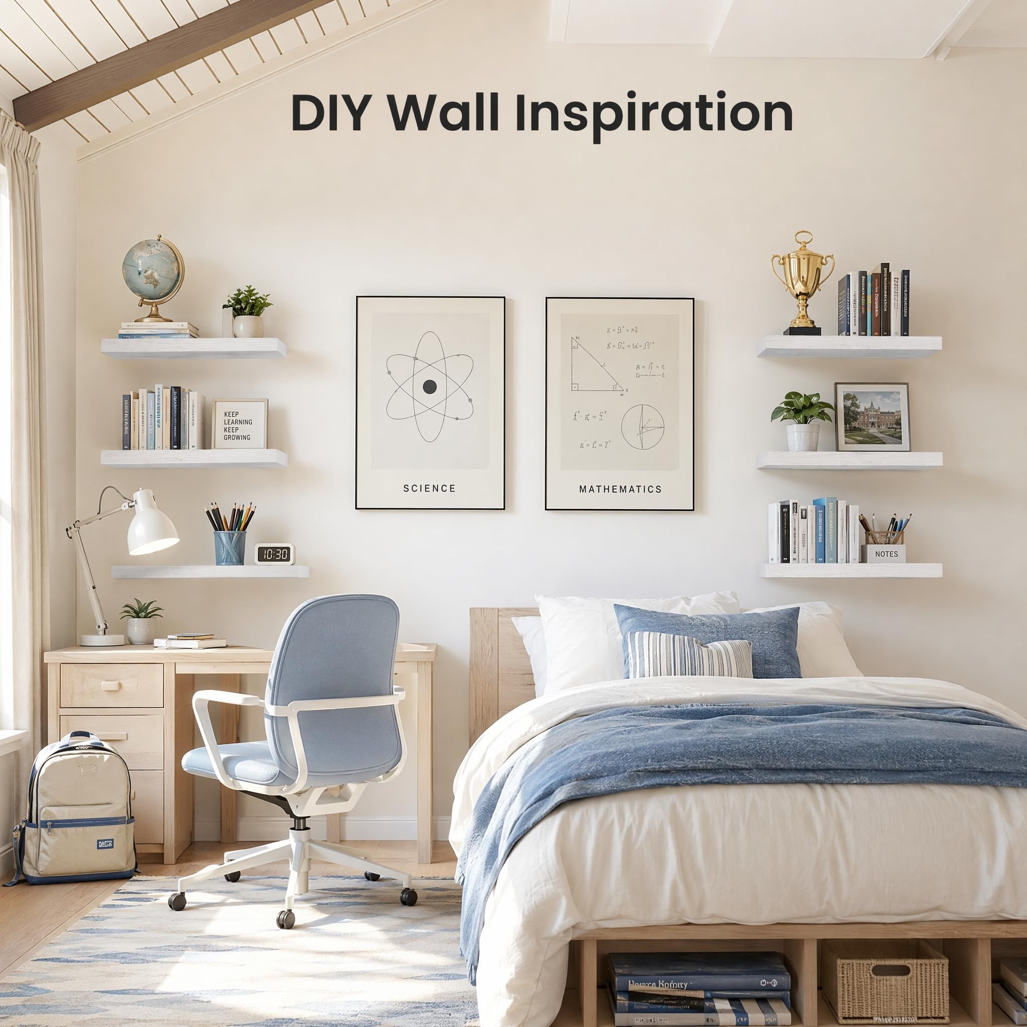 The 5 Best Floating Shelves for Kitchen in 2026 2 AMADA HOMEFURNISHING Floating Shelves, Wall Shelves for Bathroom/Living Room/Bed - product photo