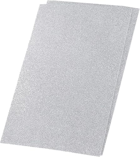 PATIKIL Hojas de espuma EVA con purpurina autoadhesivas de 118 x 78 pulgadas color negro para manualidades paquete de 2