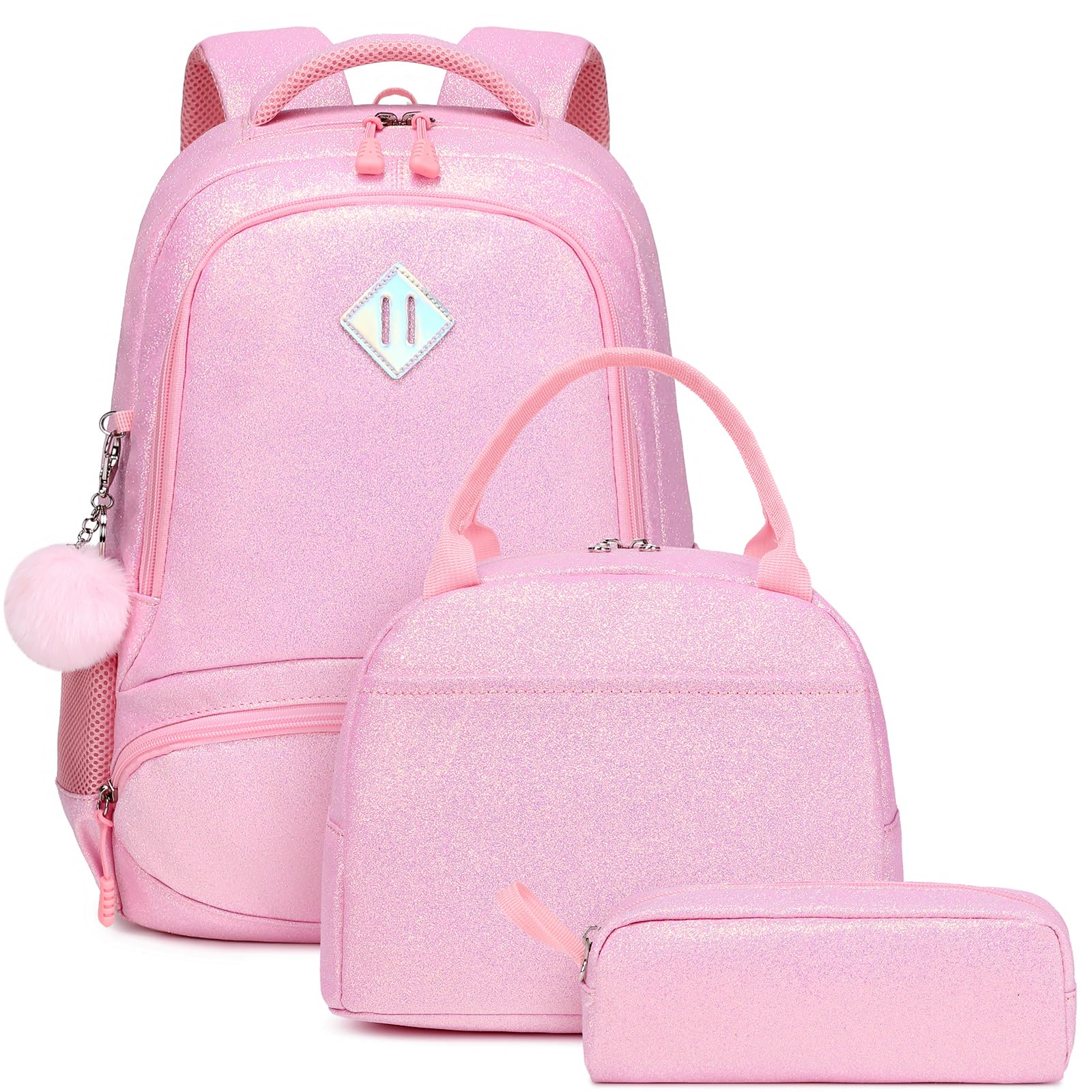 Kimwadalh Mochila Purpurina Niña Mochilas Primaria Bolsas Escolar Mochila Infantil Niñas Mochila Glitter Rucksack Sets de útiles Escolares,Mochila Niñas Purpurina