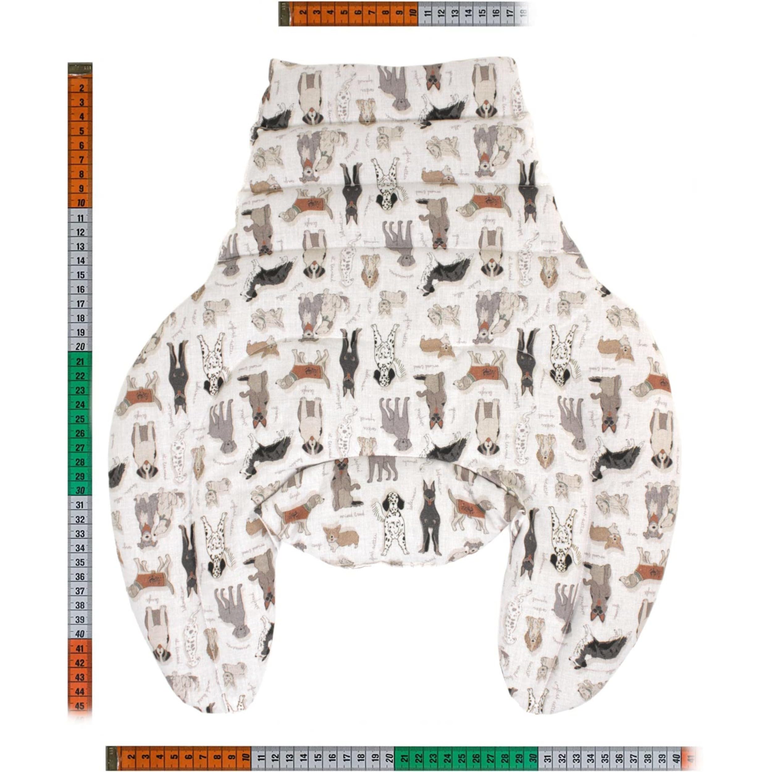 Cojín térmico para las vértebras cervicales – Cuello + hombros + espalda. Algodón biológico Perros. Almohada térmica con huesos de cerezas. Cojín de nuca. Saco térmico.