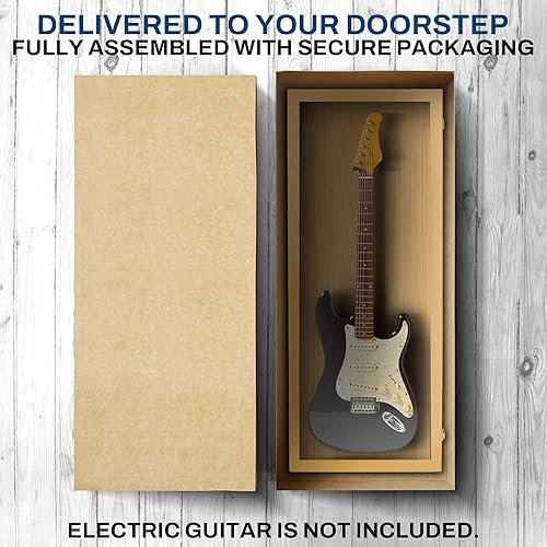 Miniatura 189 de PENNZONI Vitrina para guitarra eléctrica, estuche acrílico para guitarra eléctrica, soporte de pared, estuche de pared para guitarra hecha de marco