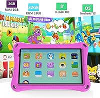 Vista 3 de YQSAVIOR Tabletas para niños, tableta Android 12 para niños, 4 GB de RAM 32 GB ROM tableta para niños pequeños, pantalla IPS de 7 pulgadas, control