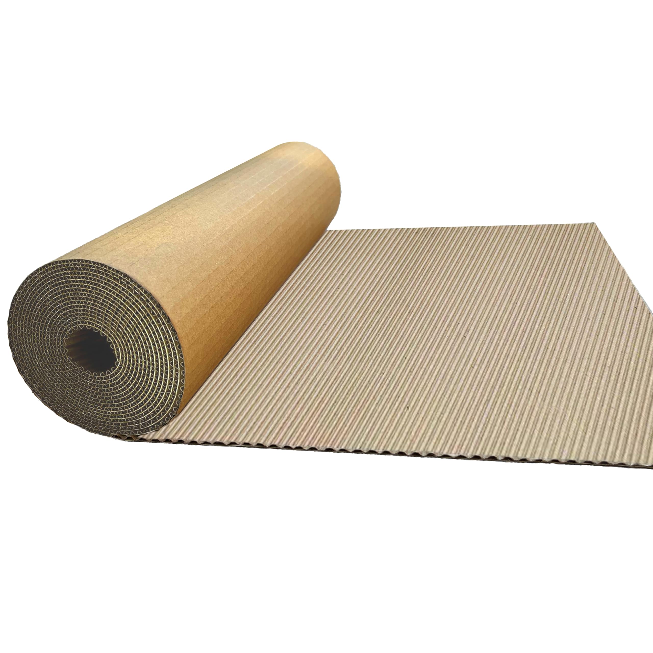 14 x 144in Brown Single Face Corrugated B Flute Cardboard Roll ，Shipping Roll Paper Corrugated Wrap for Packing, Storage, Shipping, DIY(2rolls Each