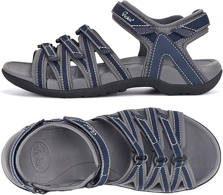 Viakix Womens Sport Sandal Comfortable Athletic Stylish Hiking Shoes, with Arch Support, Outdoors, Walking, Water, River, Trekking