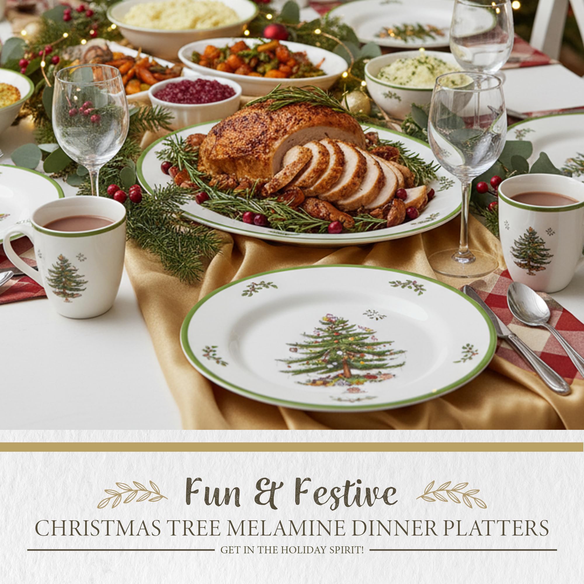Spode クリスマスツリープレート大　4枚セット Amazon.com | Spode Christmas Tree 7.25