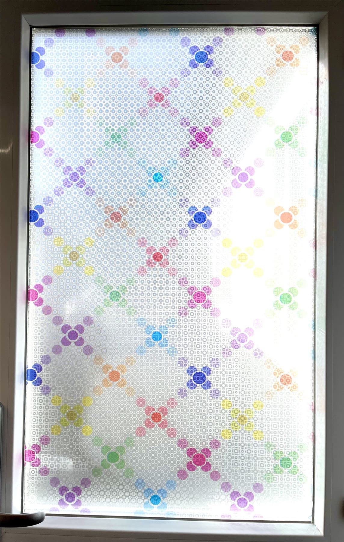 PSSC Window Film Frosted Graphic Privacy Tint Decorative Glass Tinting Colour Holographic Circle 1m x 120cm โ image 1