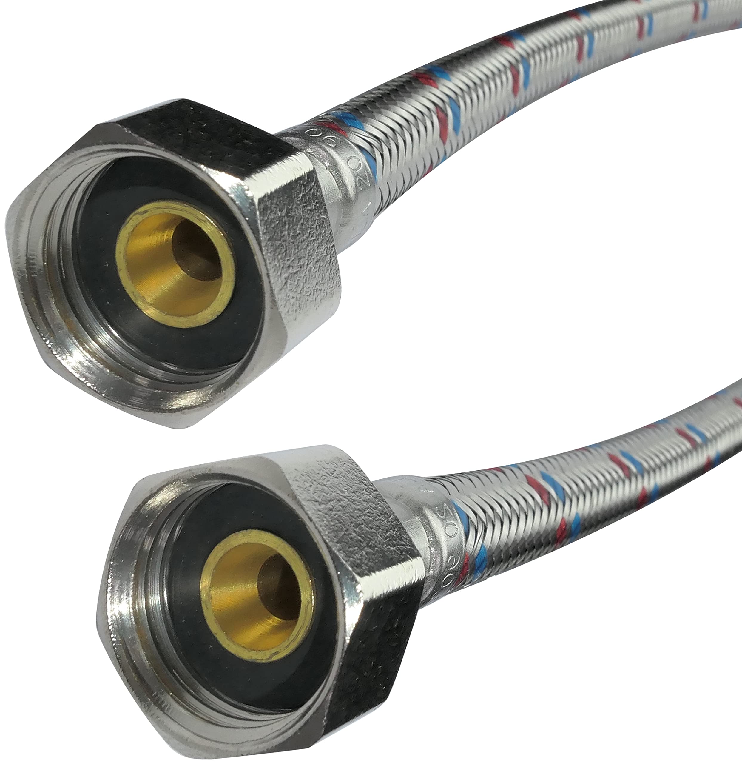 Tubo Flessibile Idraulico 1000mm - 1/2" Femmina/Femmina Per Rubinetto Cucina/Bagno - Foto 5