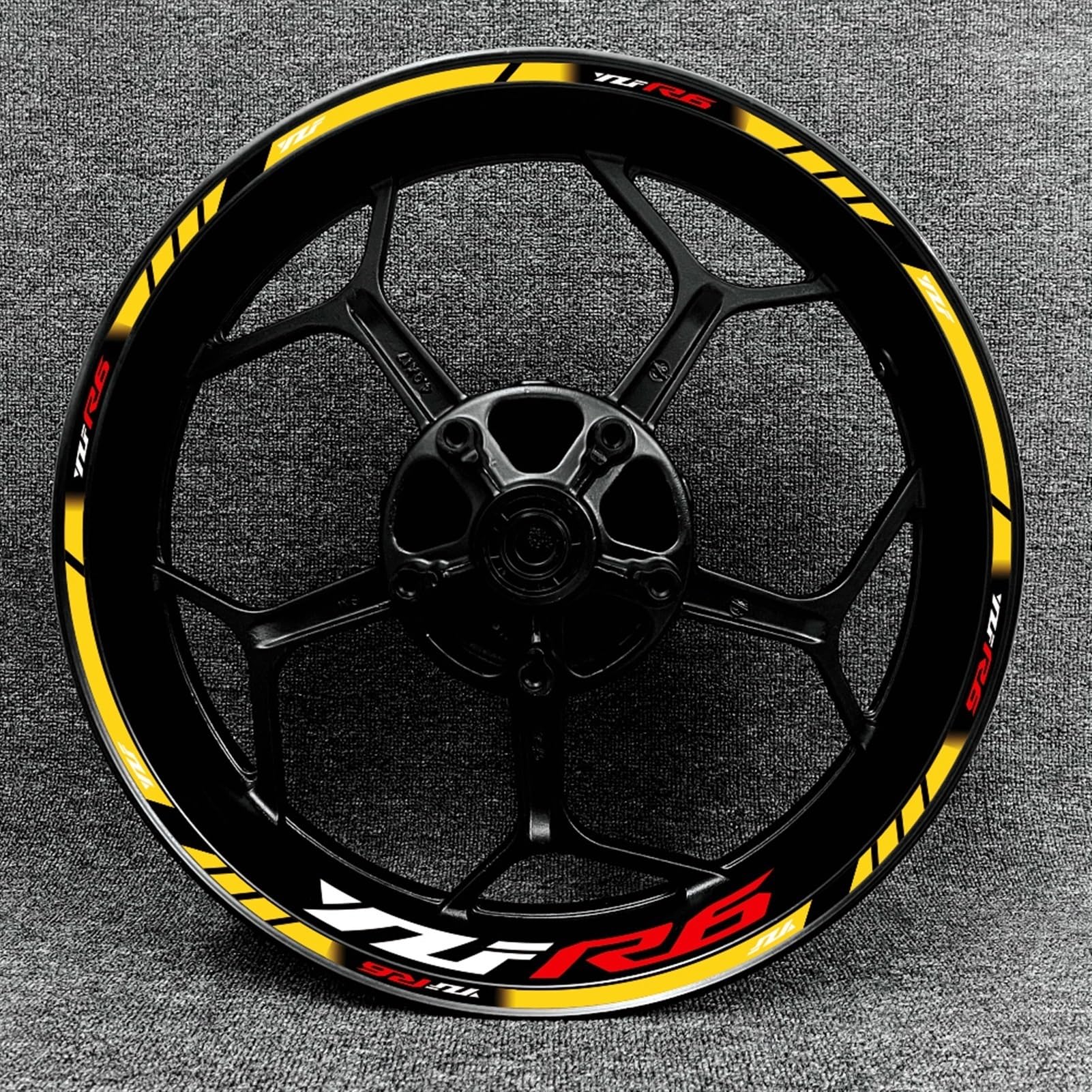 Motorcycle Rim Stickers Edge Sticker Stripes Reflective Decals Accessories for Yamaha YZF R6 Decorative(Color7)