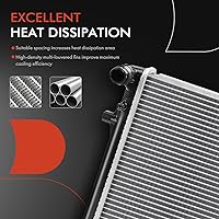 Vista 5 de A-Premium Conjunto de radiador de refrigerante del motor sin enfriador de aceite compatible con Volkswagen Jetta 2009-2014, Passat 2006-2009