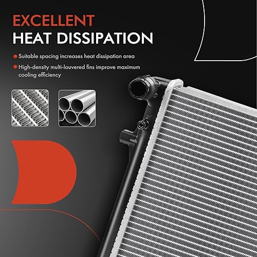 Miniatura 5 de A-Premium Conjunto de radiador de refrigerante del motor sin enfriador de aceite compatible con Volkswagen Jetta 2009-2014, Passat 2006-2009