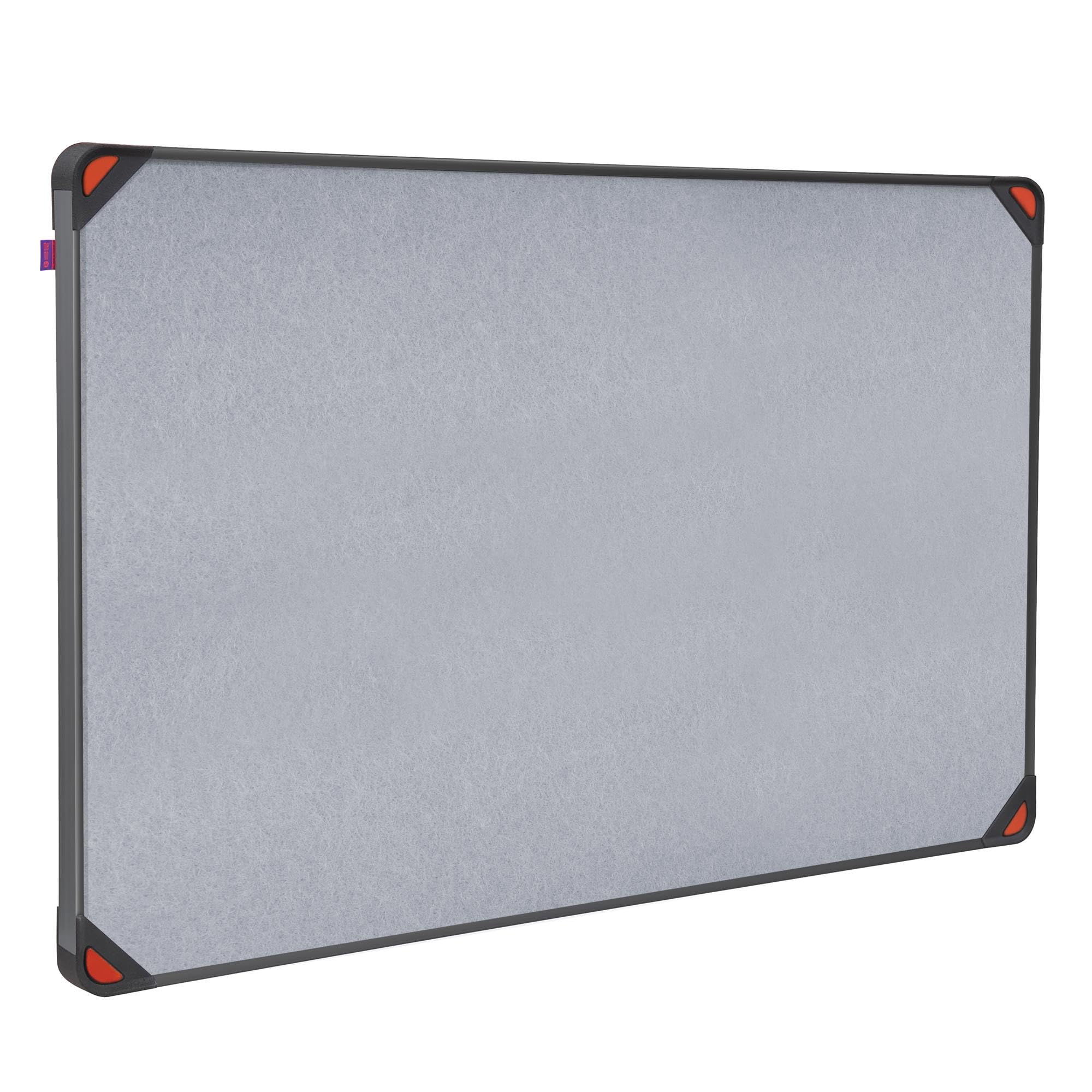 Memobe IDEA Edge Lavagna in feltro grigio – Lavagna da appendere – Lavagna per appartamento, cucina, ufficio, scuola – Planner da parete in alluminio nero – Lavagna organizzatore da parete – 120 x 90