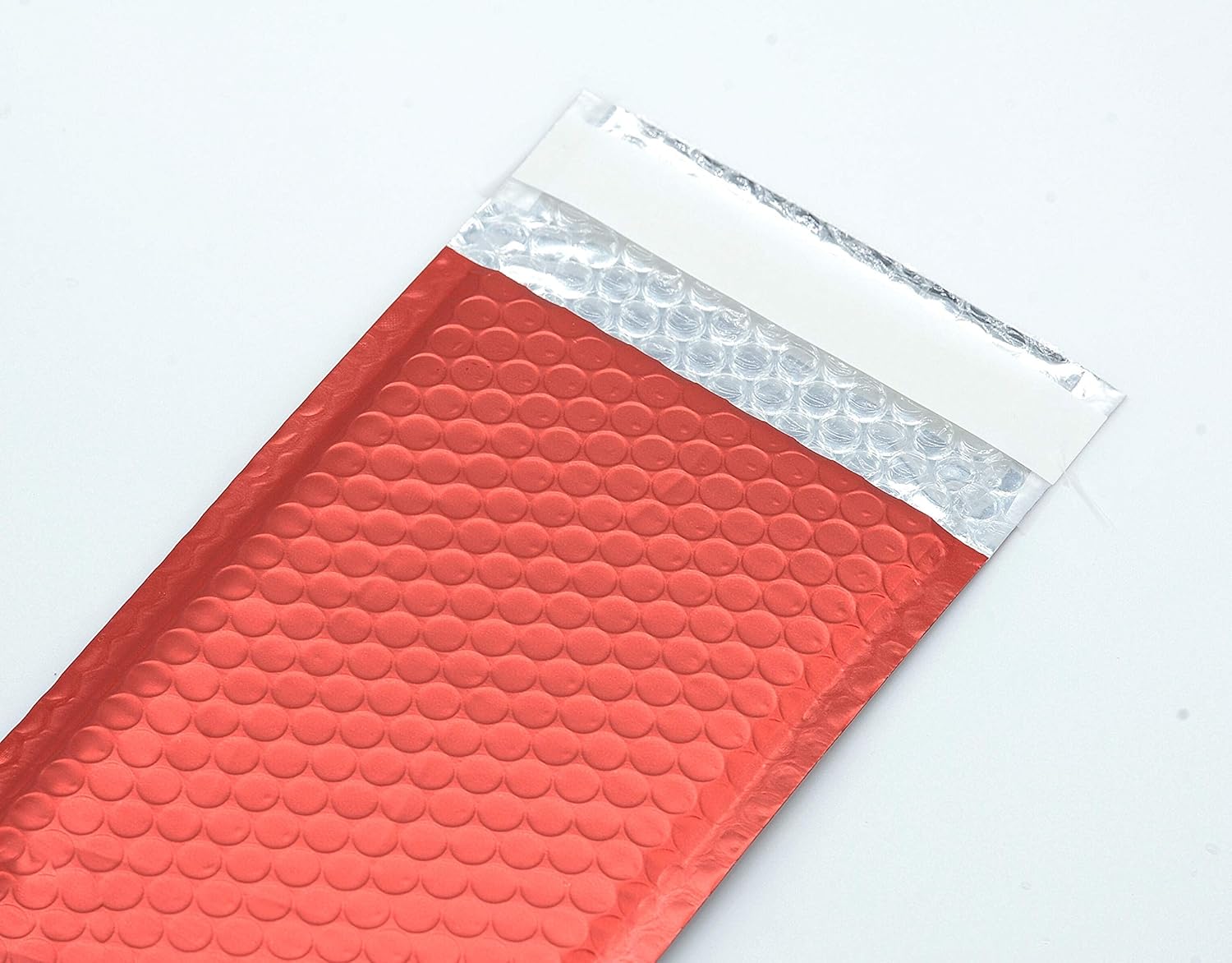 ProLine Matte Metallic Red Bubble Padded Mailers 4x8 Inch Self Seal Padded Envelopes (500)