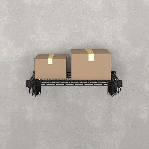 Miniatura 7 de Krollen Industrial Estante de montaje en pared de alambre cromado de 18" x 36"