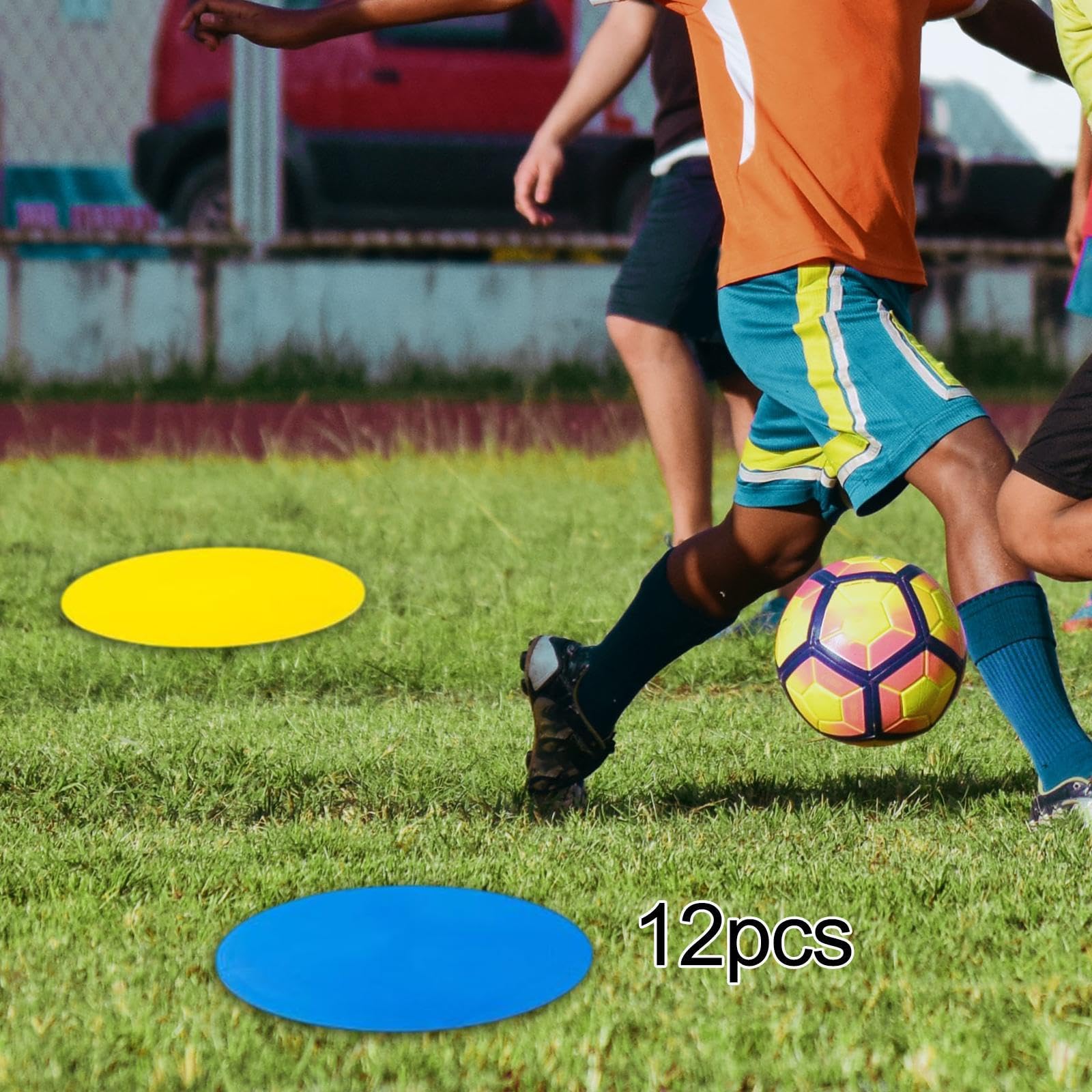 Marcadores de Puntos de Entrenamiento: Conos Planos, Discos Planos, Marcadores de Cancha, Puntos de Asiento para Práctica de Fútbol,