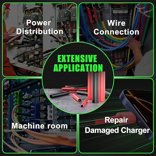 Miniatura 8 de ELECFUN Rollo de tubo termorretráctil de 1.25 pulgadas, grado marino grande 31, ancho plano, tubo de 1.96 pulgadas, envoltura de cableado automotriz